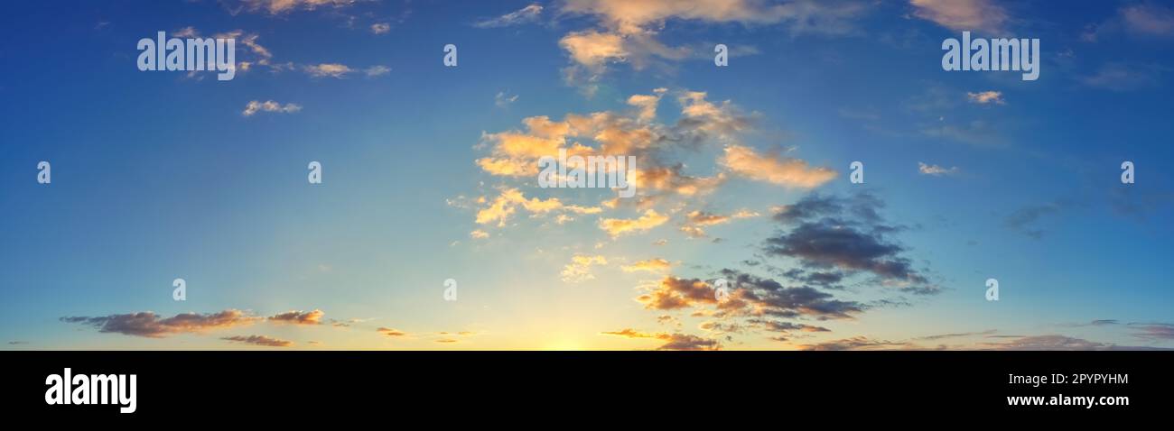 Panorama of dramatic sky background Stock Photo - Alamy