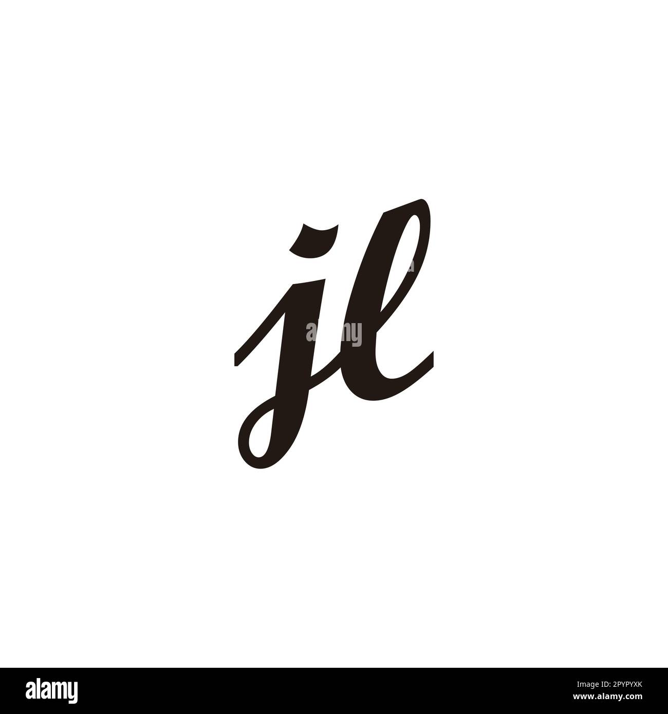 Letter jL connect geometric symbol simple logo vector Stock Vector