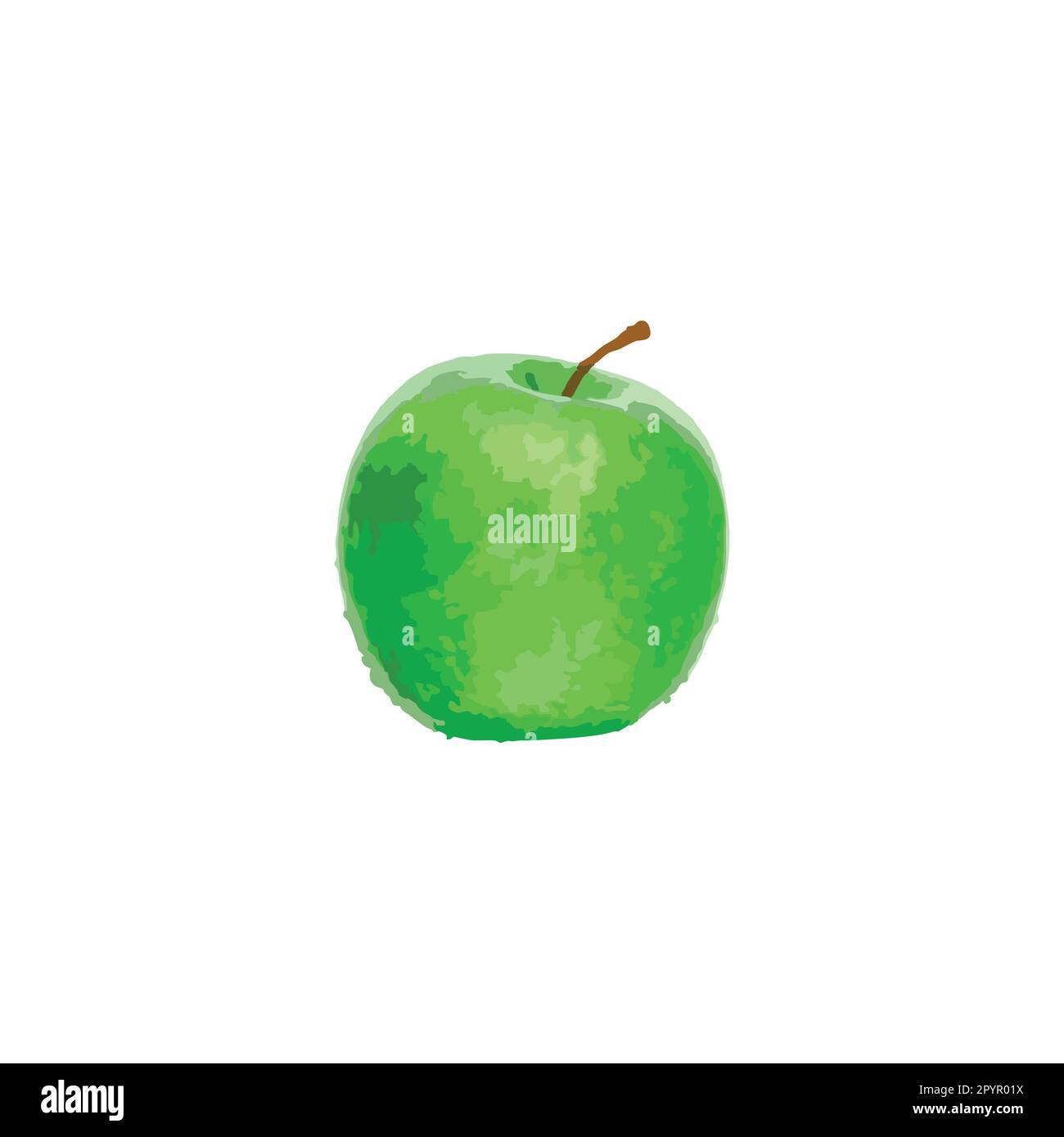 Apple, fresh, illustration geometric symbol simple logo vector Stock Vector