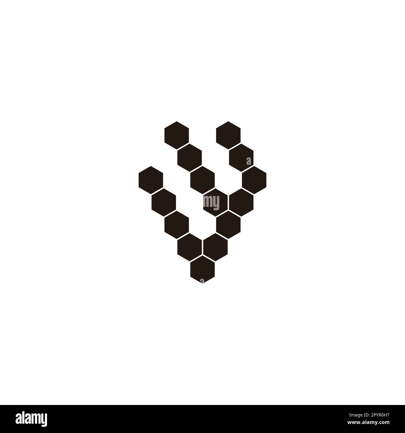 Letter W diamond, hexagons geometric symbol simple logo vector Stock Vector