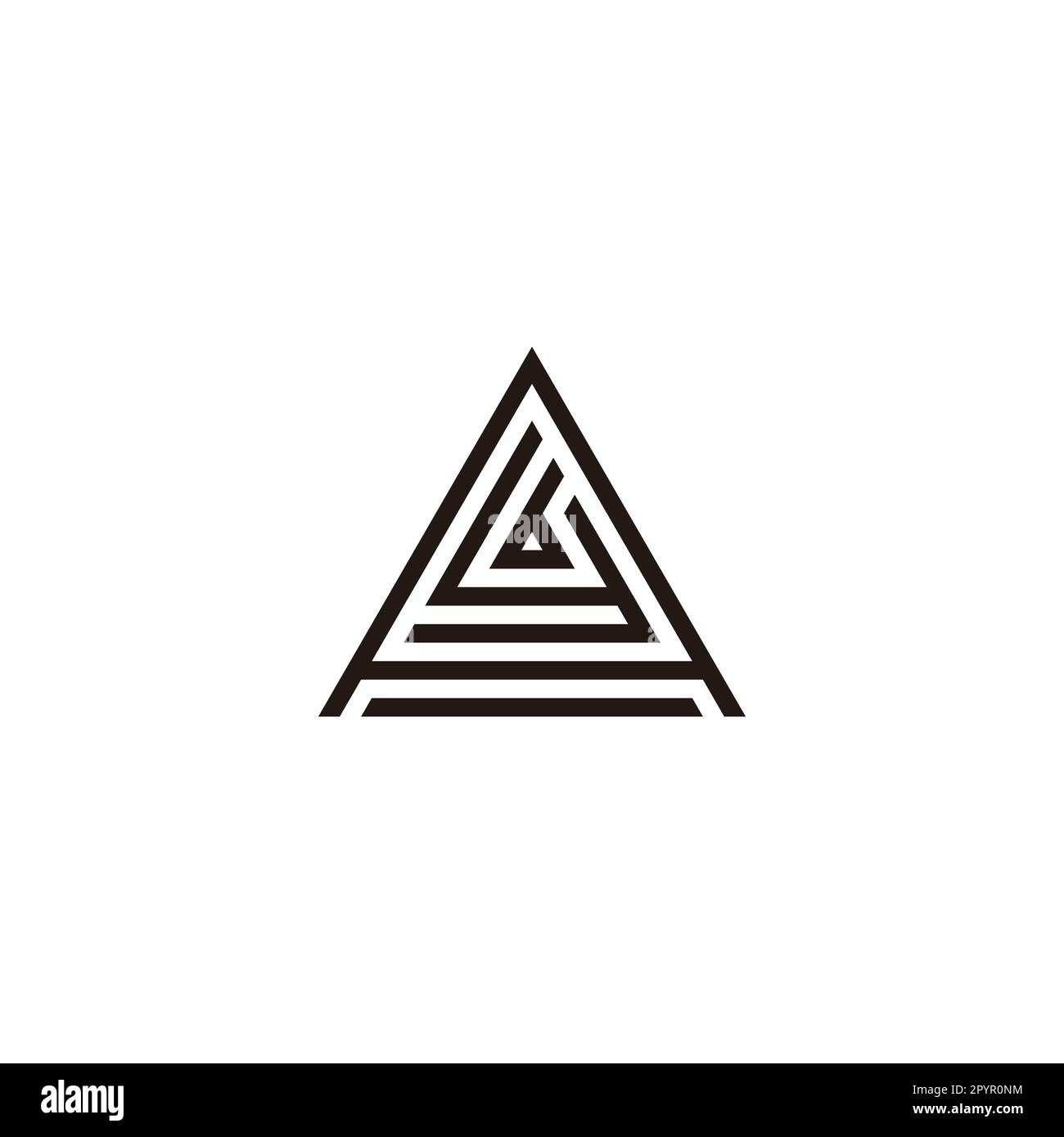 Letter A, y and b triangle geometric symbol simple logo vector Stock ...