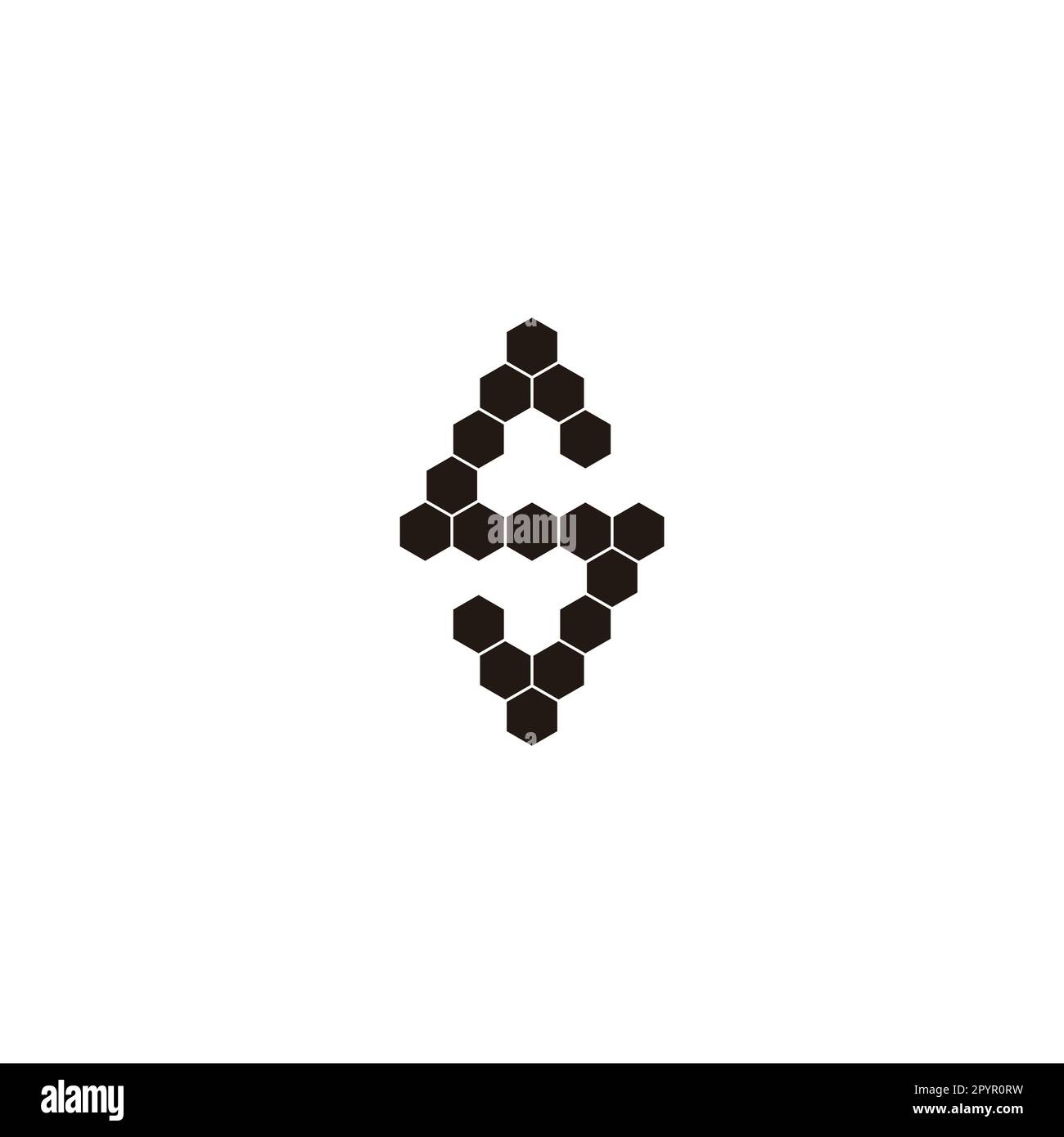 Letter S hexagons, gem geometric symbol simple logo vector Stock Vector