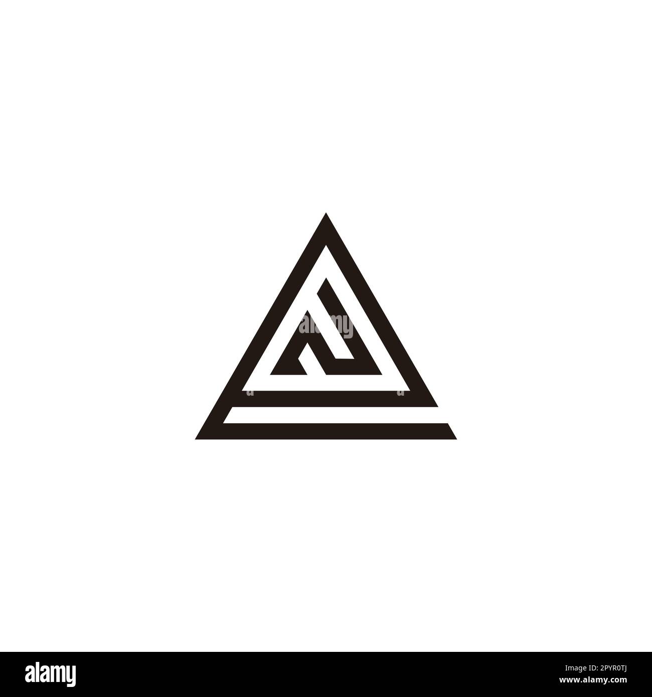 Letter N in e, triangle geometric symbol simple logo vector Stock Vector