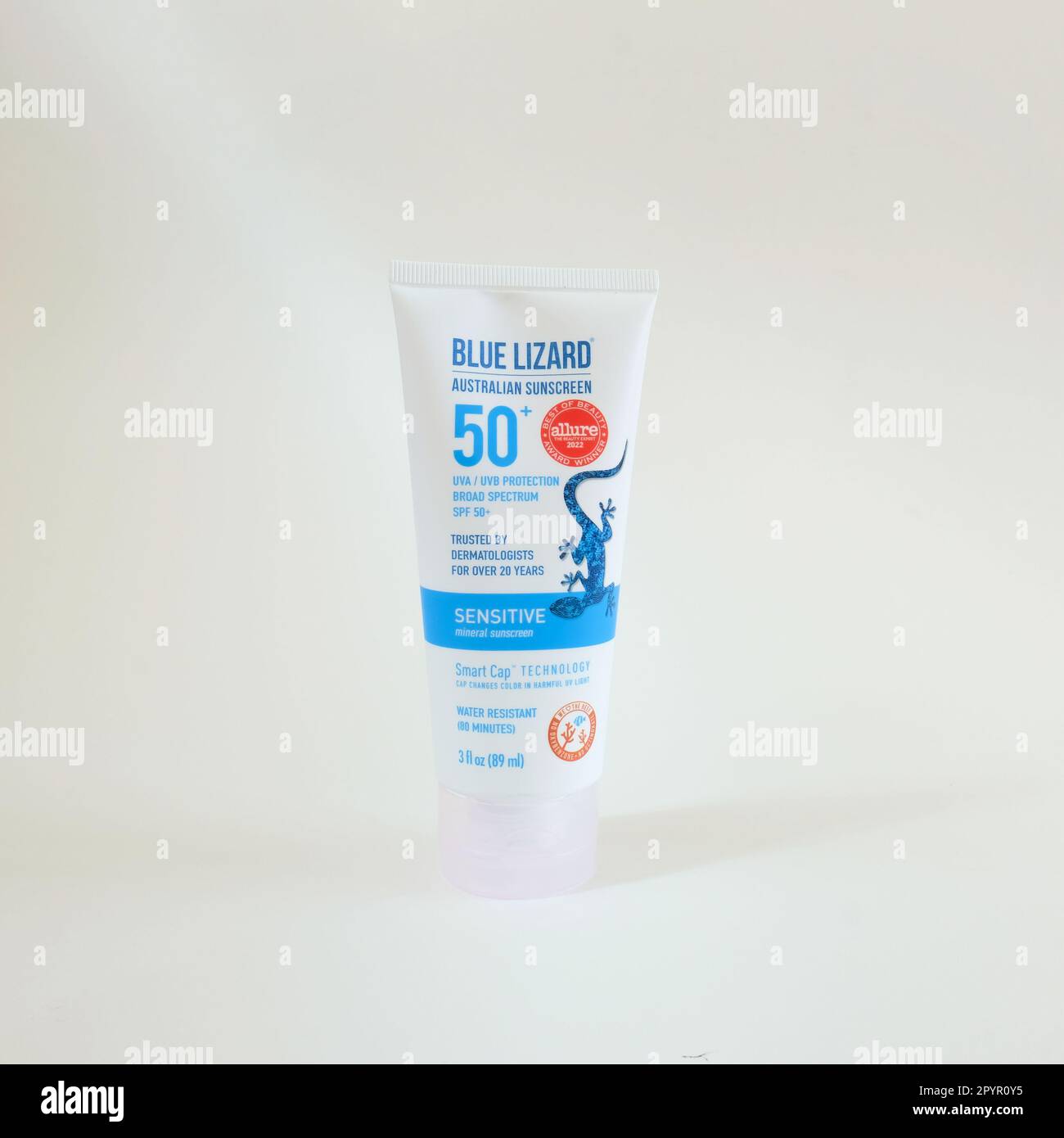 Mineralbased reeffriendly Blue Lizard Australian Sunscreen made