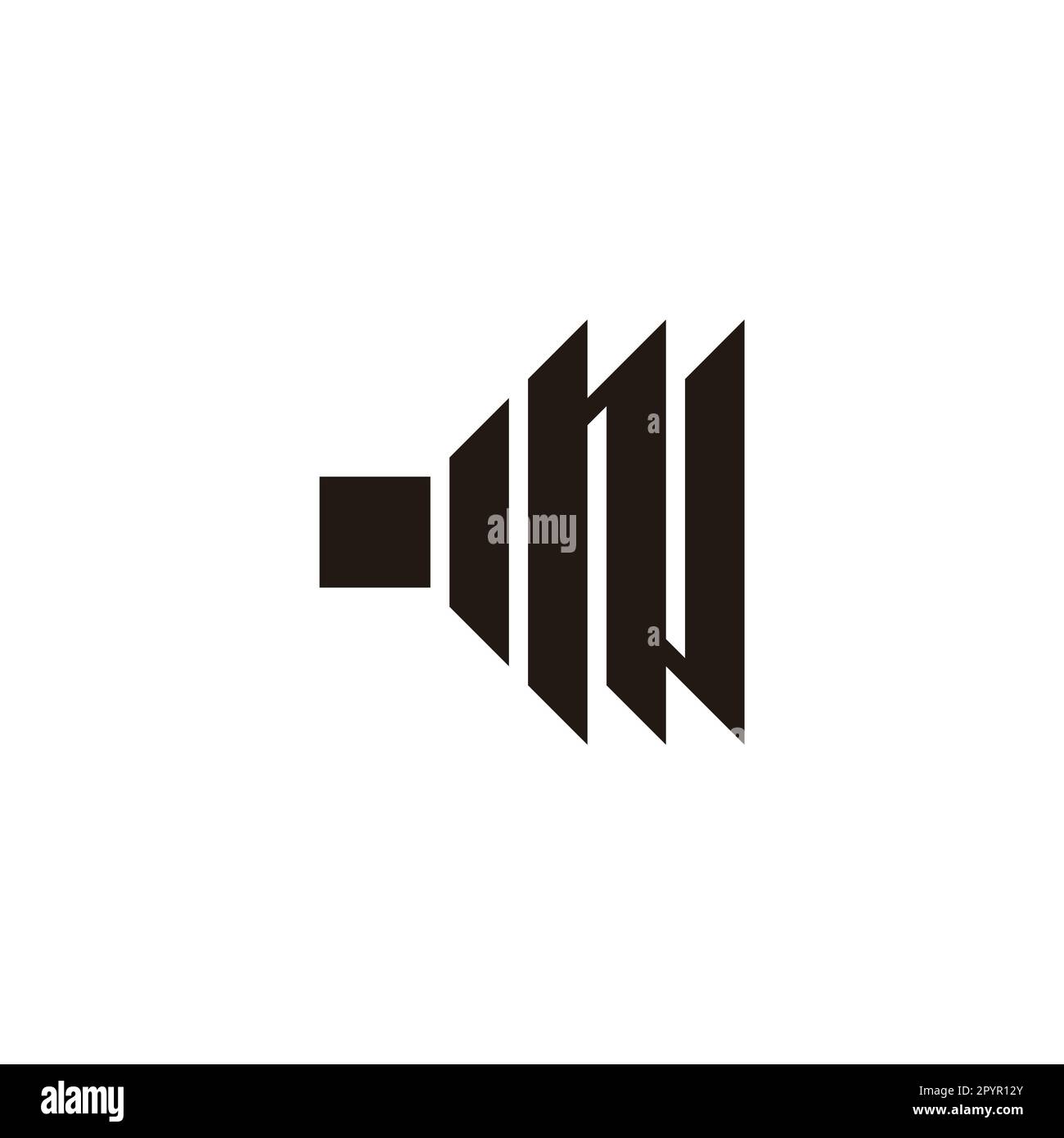 Letter N flashlight geometric symbol simple logo vector Stock Vector