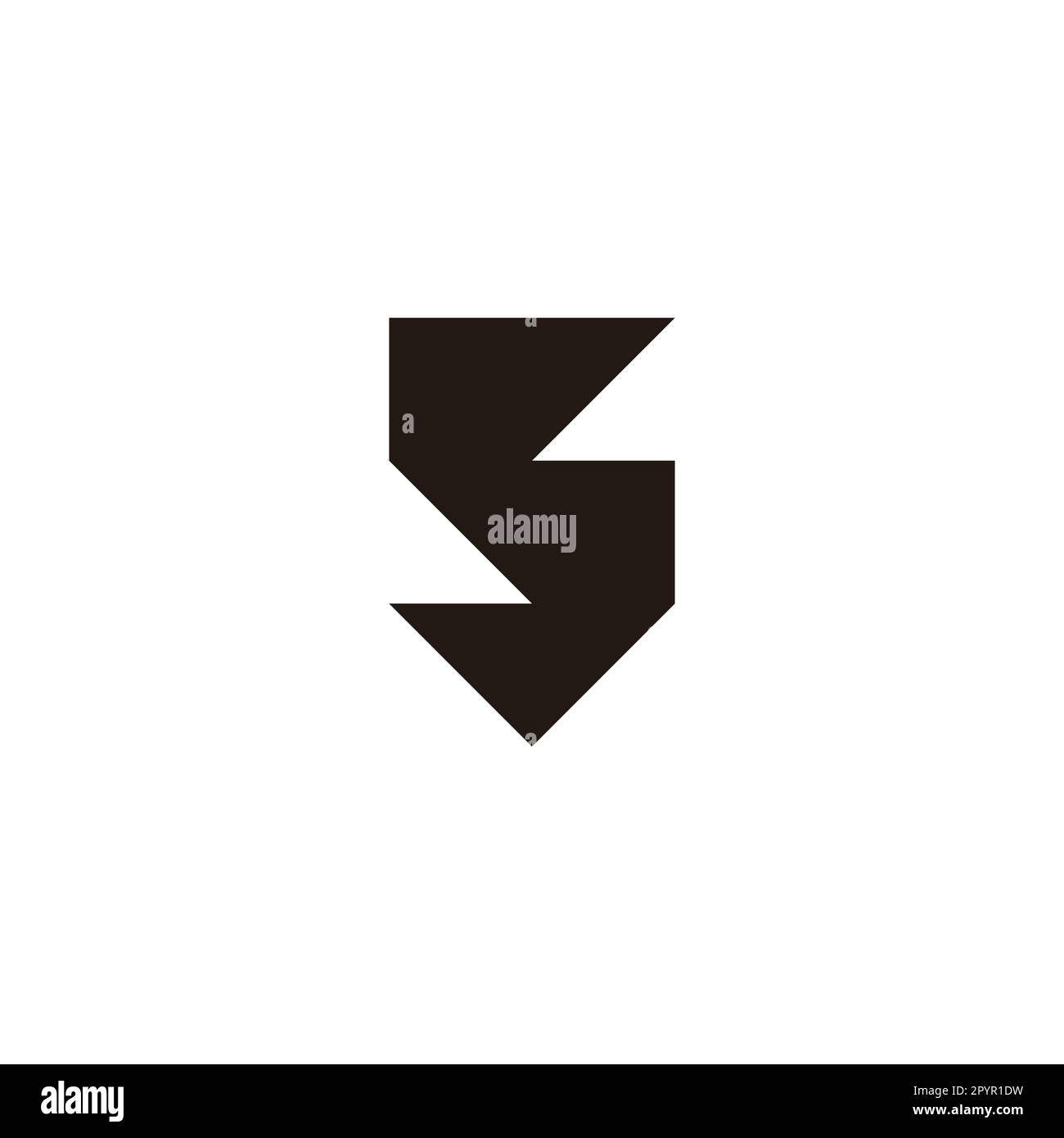 Letter S shield, geometric symbol simple logo vector Stock Vector