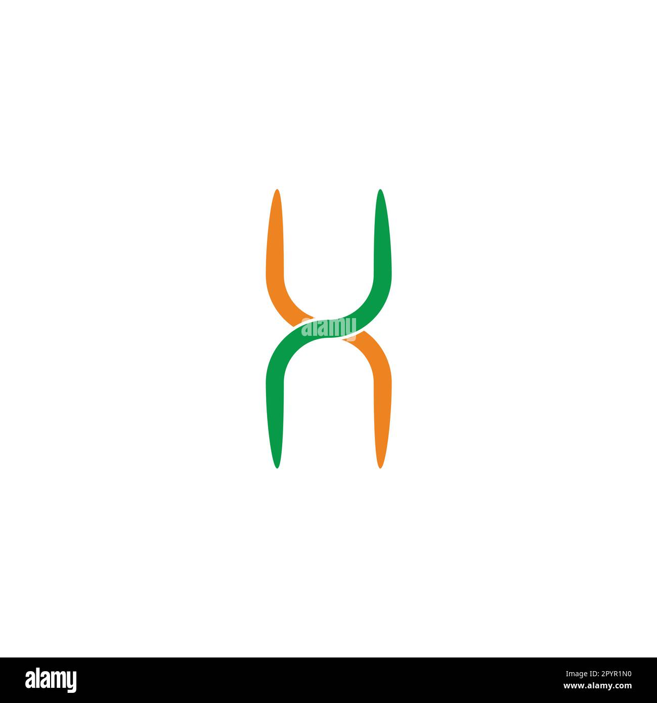 Letter HS SH H S curve geometric symbol simple logo vector Stock Vector