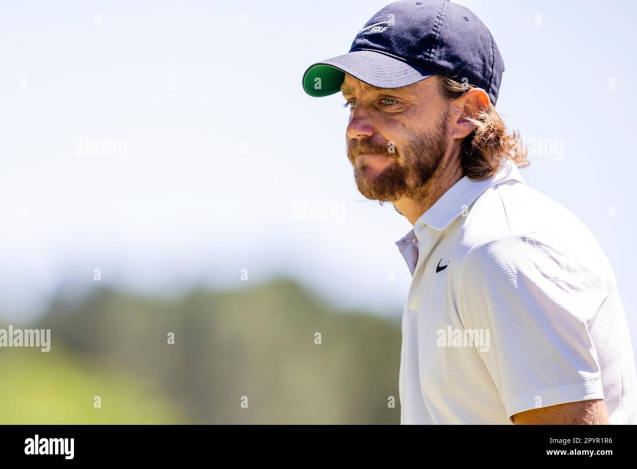 May 4, 2023: Tommy Fleetwood heads off to the 10th tee after getting par  during the first round of the 2023 Wells Fargo Championship at Quail Hollow  Club in Charlotte, NC. (Scott
