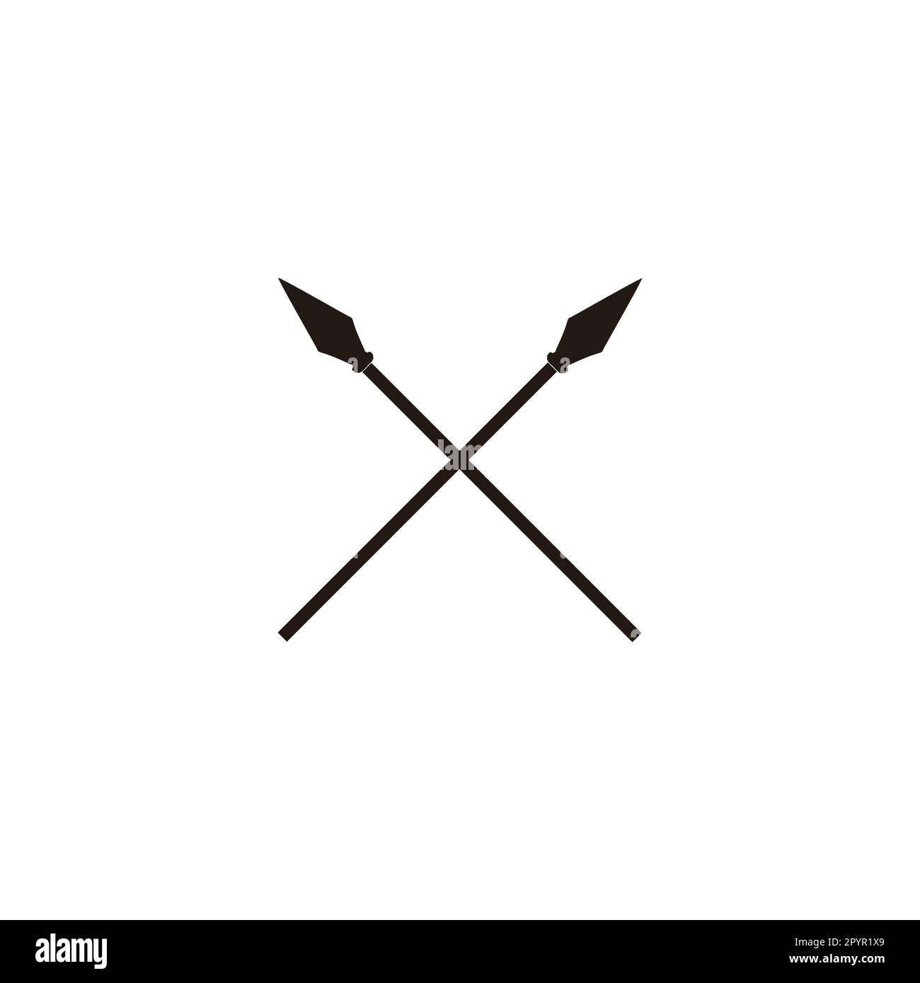 Spear letter X geometric symbol simple logo vector Stock Vector