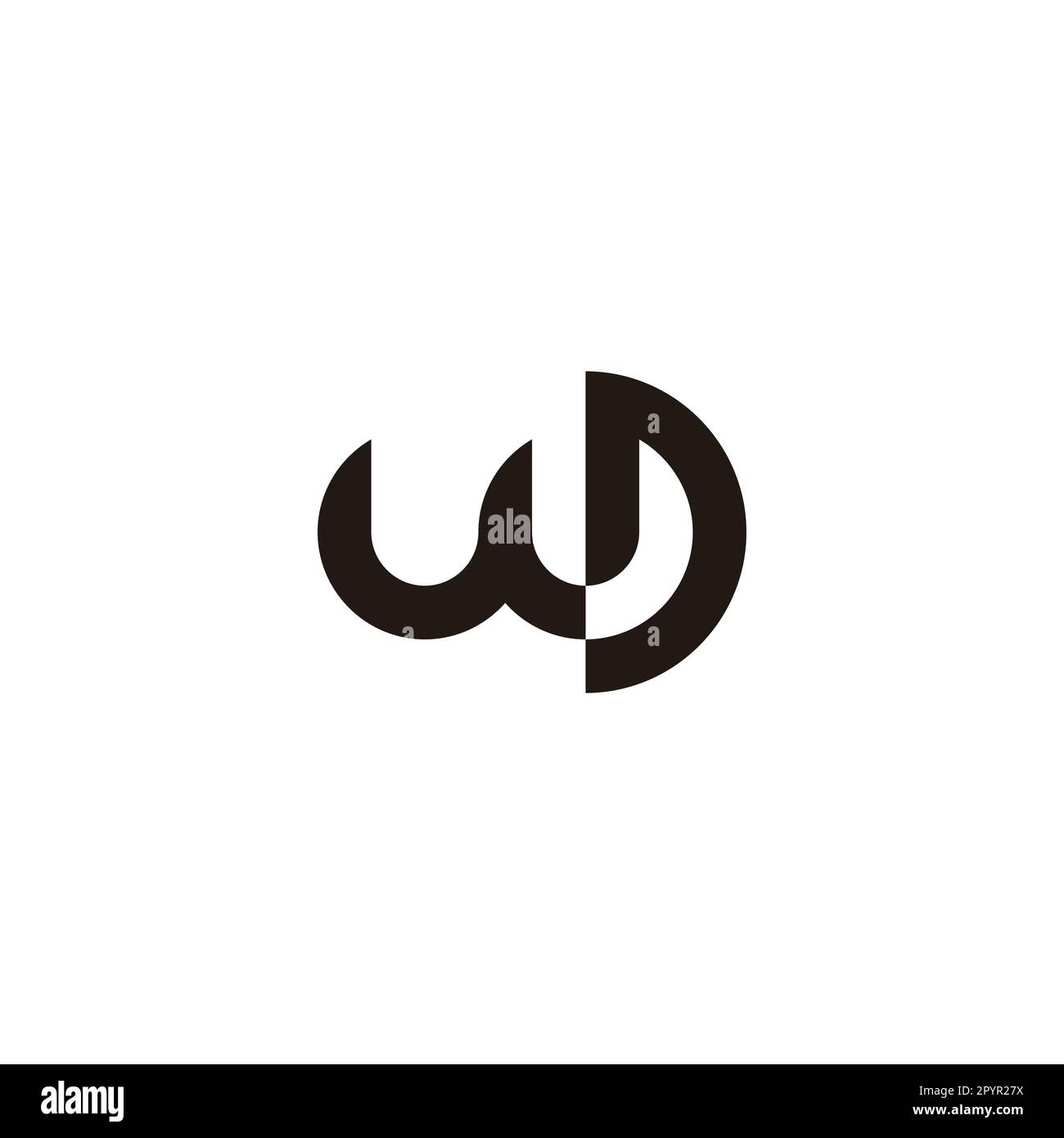 Letter wJ curve geometric symbol simple logo vector Stock Vector Image ...