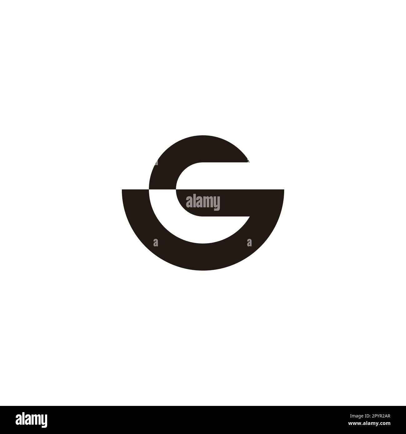 Letter CJ  geometric symbol simple logo vector Stock Vector