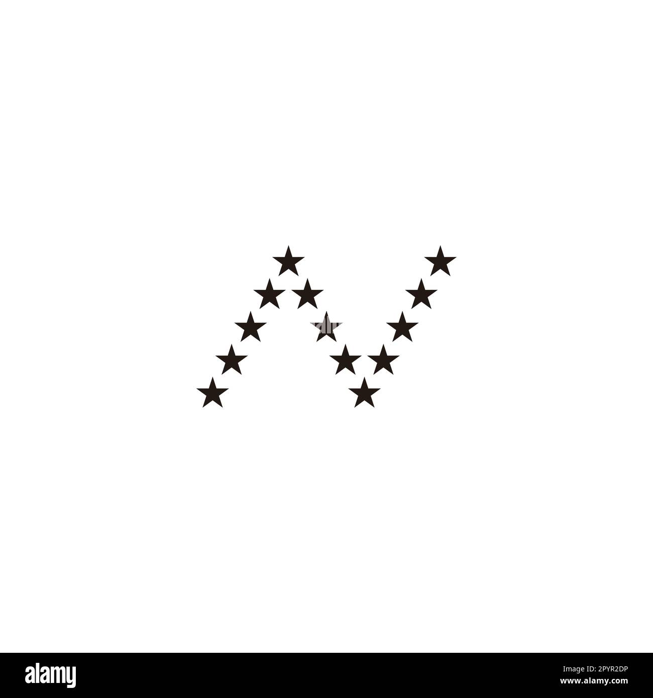 Letter N stars geometric symbol simple logo vector Stock Vector Image ...
