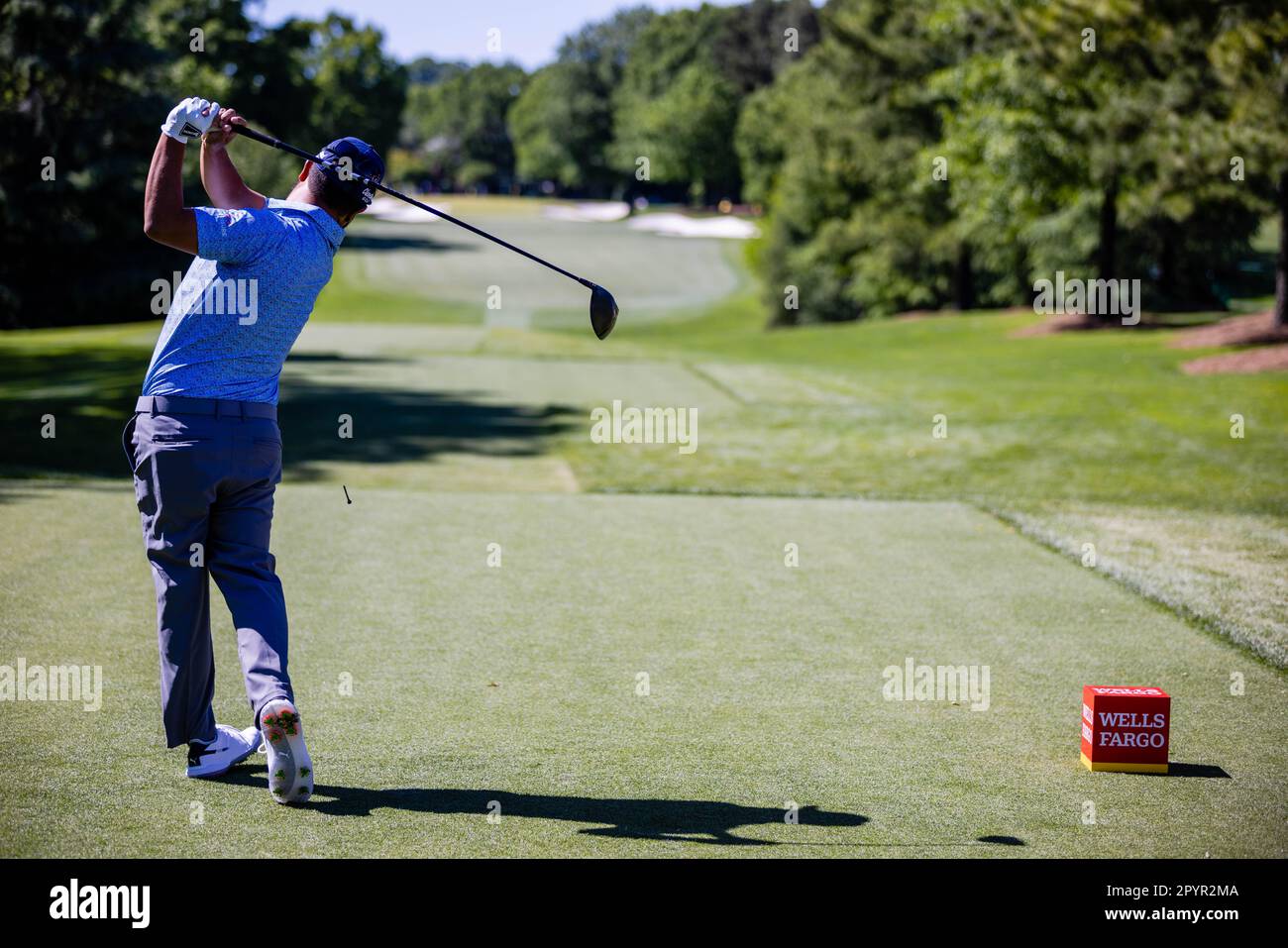 May 4, 2023 J.J. Spaun tees of on six during the first round of the