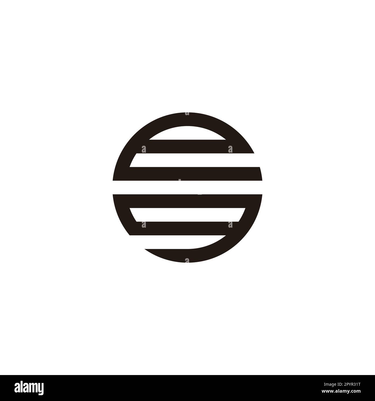 Letter e and g circle geometric symbol simple logo vector Stock Vector ...