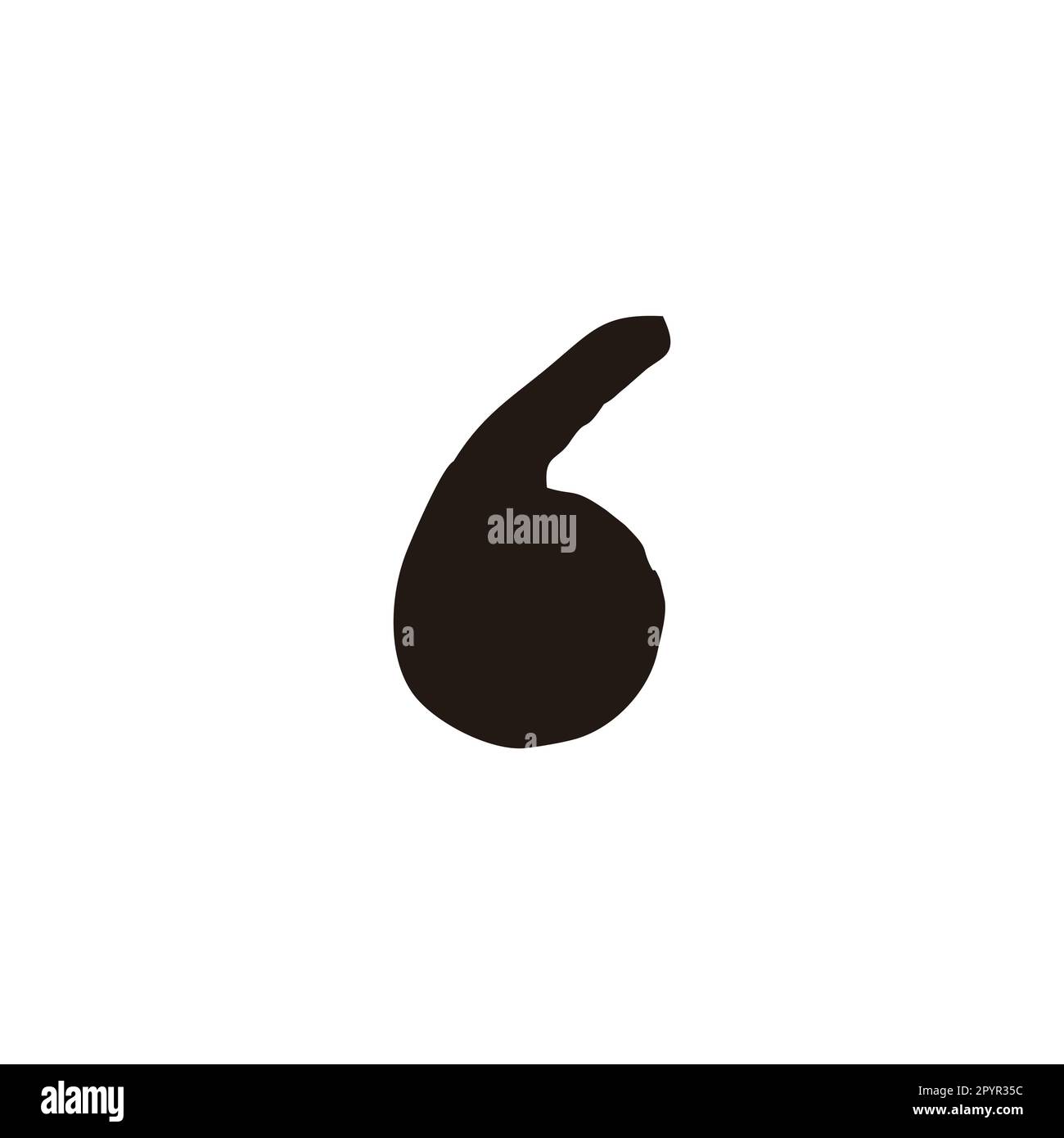Number 6 simple, geometric symbol simple logo vector Stock Vector