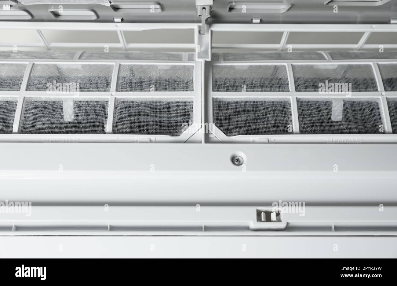 Closeup view of air conditioner as background. Modern technology Stock ...