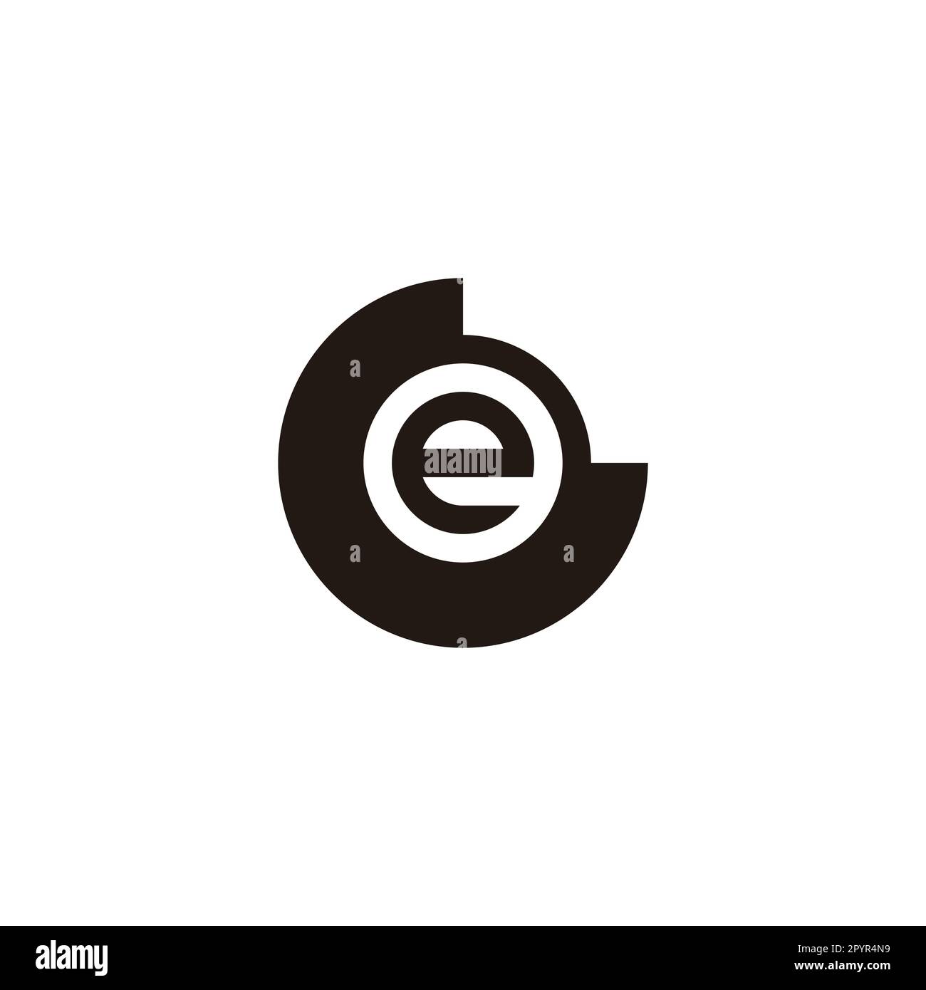 Letter e in G, circle geometric symbol simple logo vector Stock Vector ...