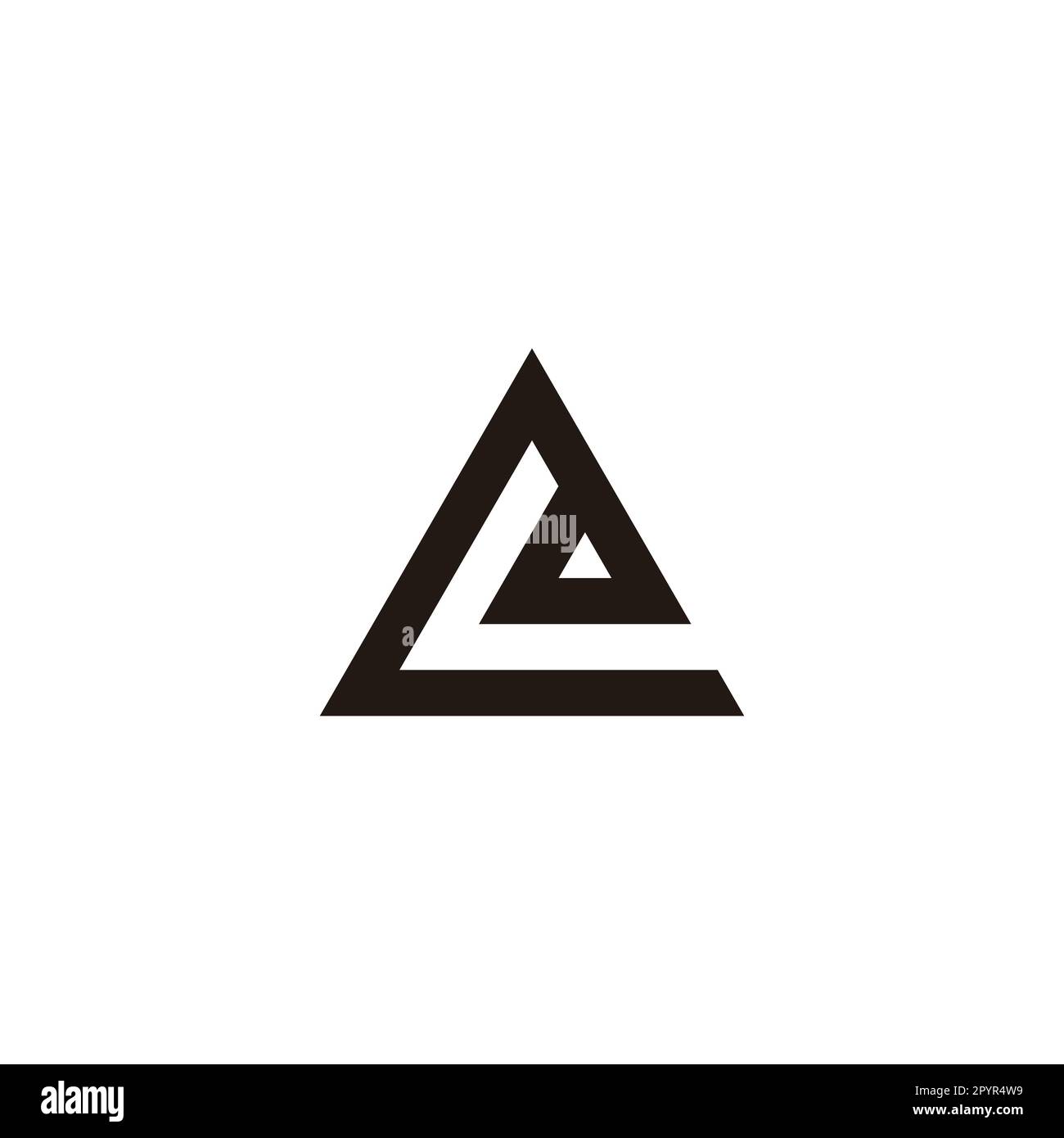 Letter Le triangle geometric symbol simple logo vector Stock Vector ...