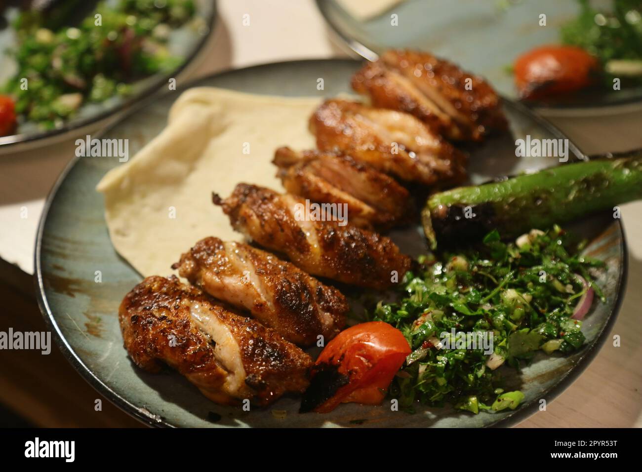 Turkish Style Spicy Chicken Wings Kebab / Kebap served at Restaurant