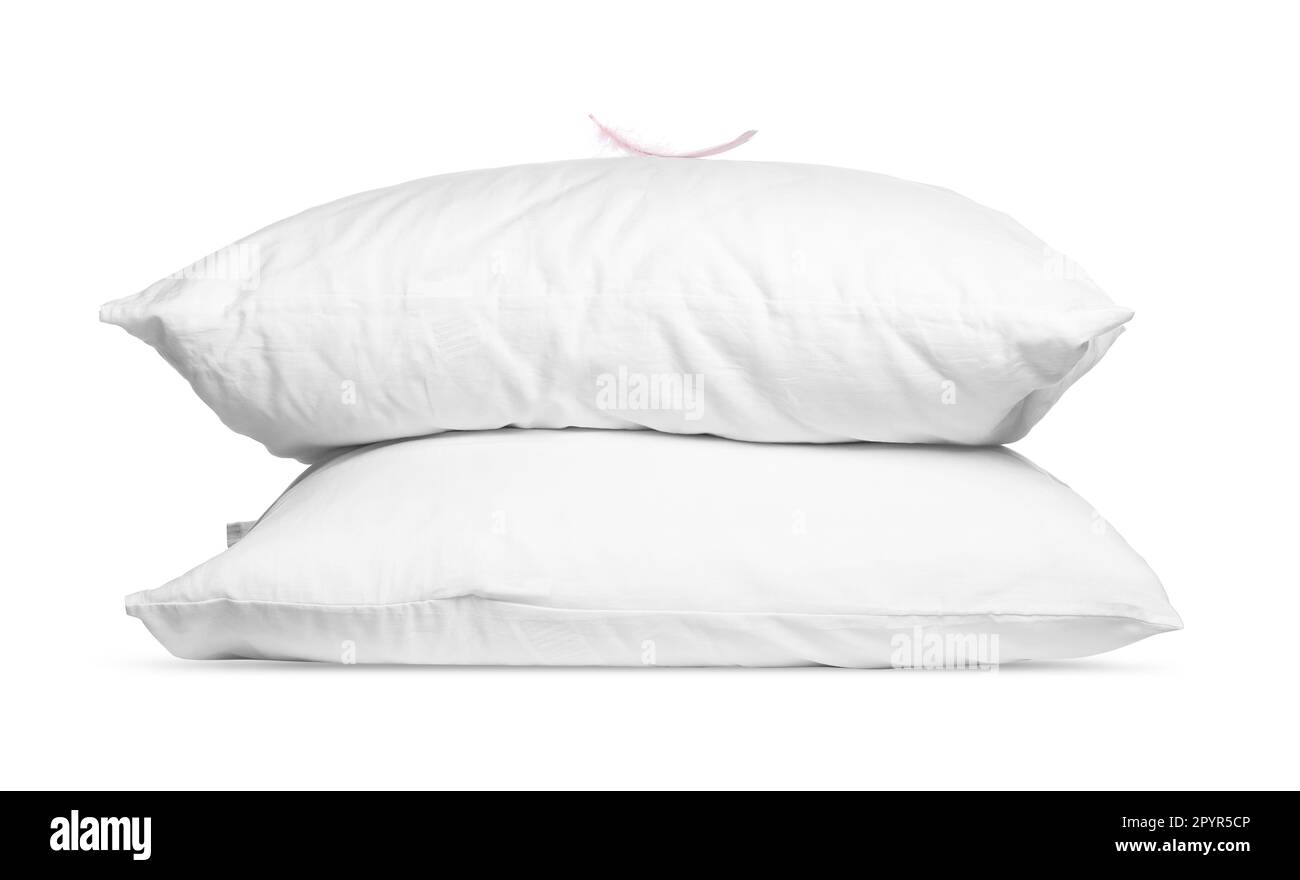 Blank soft new pillows isolated on white Stock Photo Alamy