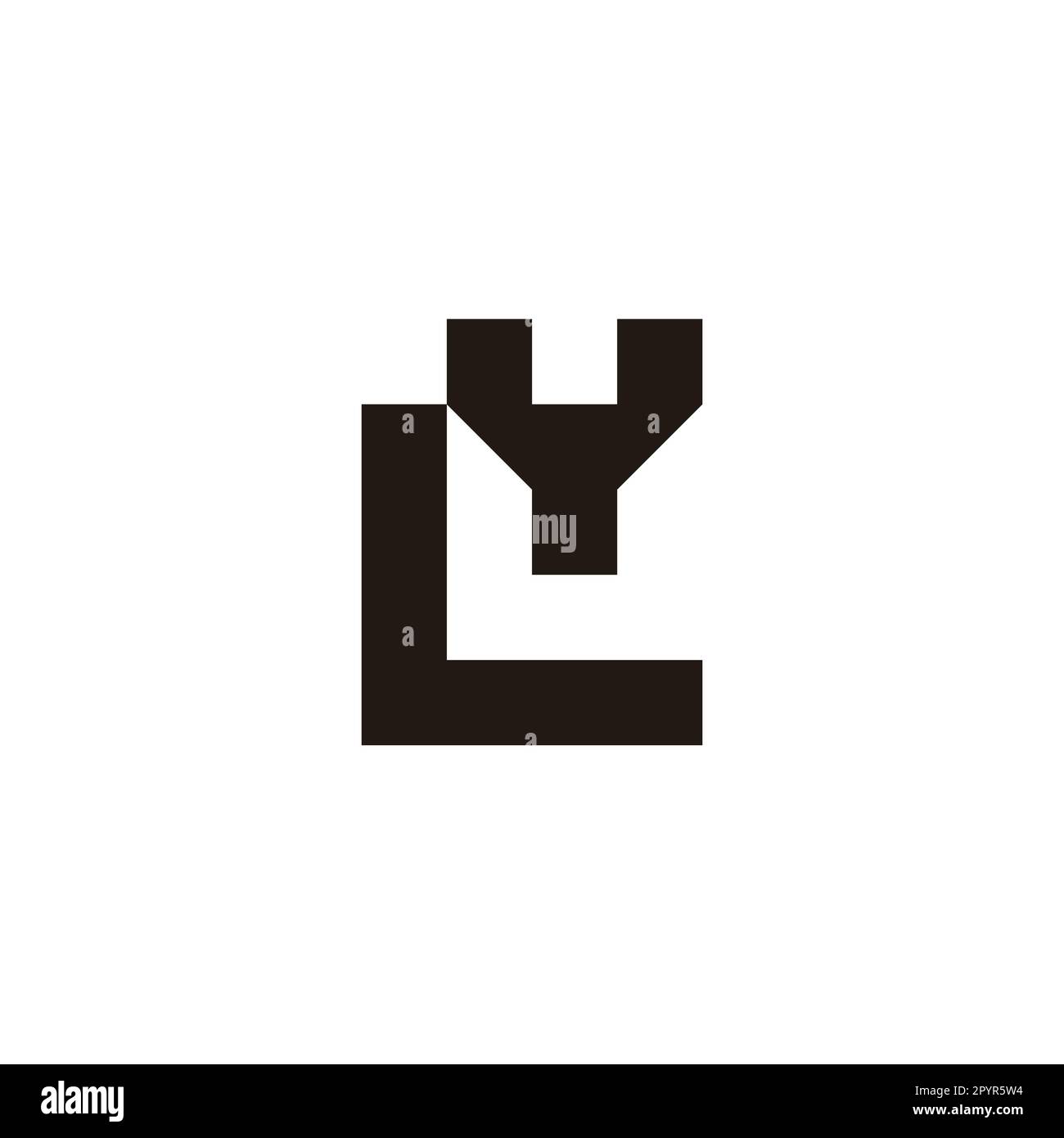 Letter LY square geometric symbol simple logo vector Stock Vector