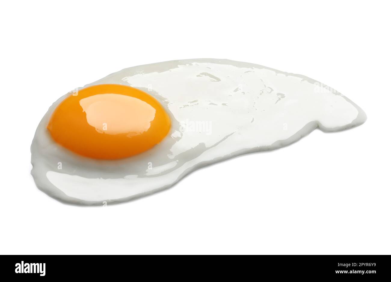 Tasty fried chicken egg isolated on white Stock Photo - Alamy