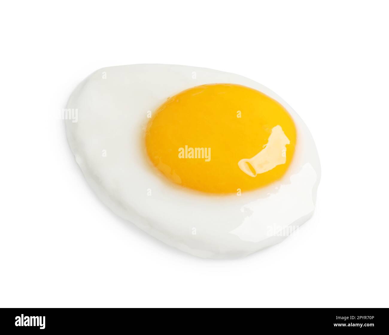 Tasty fried chicken egg isolated on white Stock Photo - Alamy
