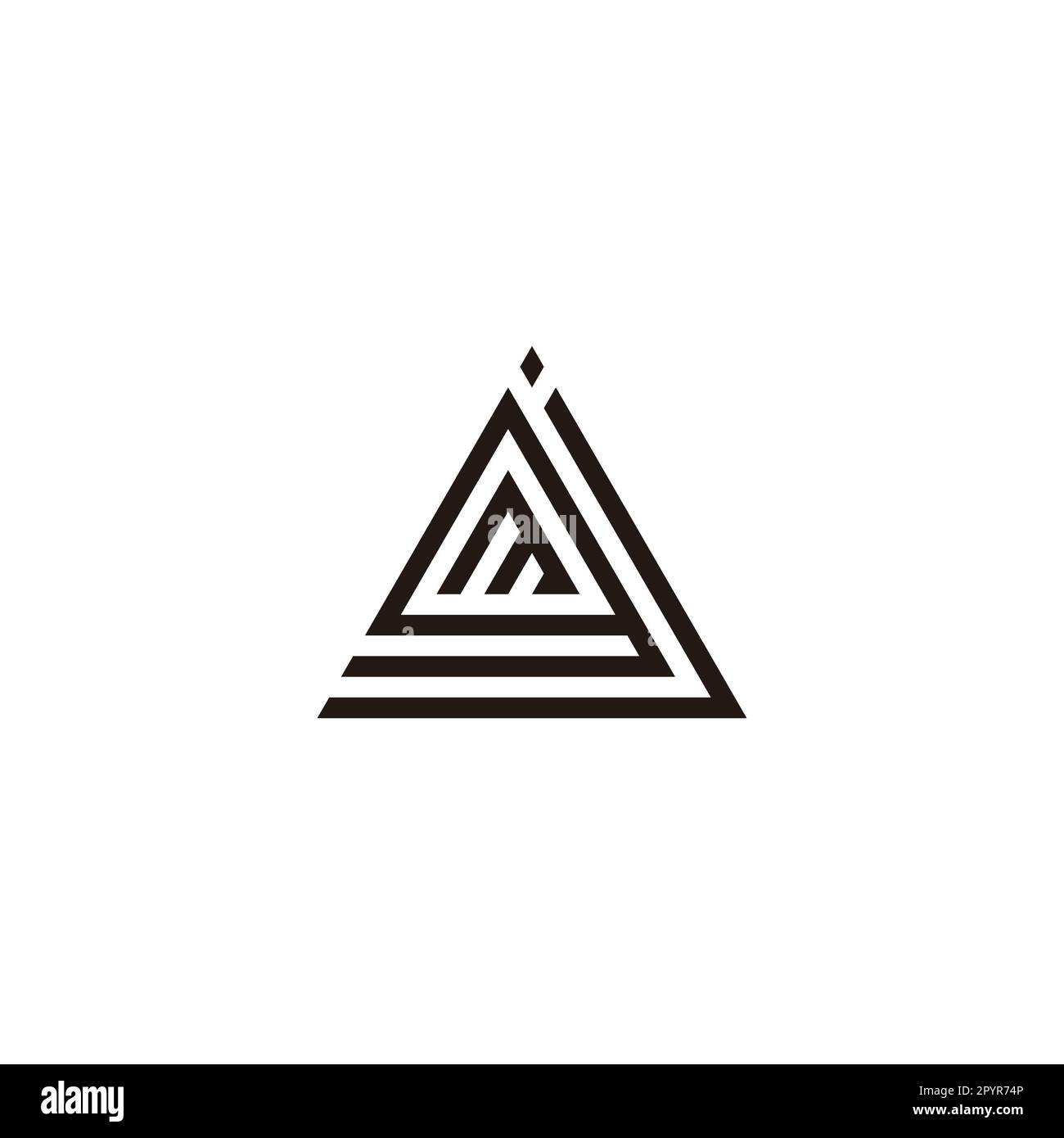 Letter m, g and j triangle geometric symbol simple logo vector Stock ...