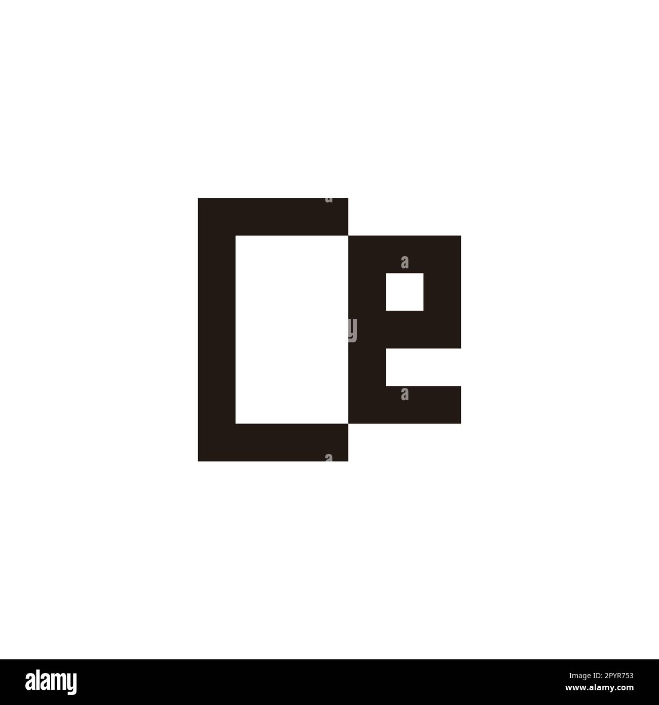 Letter Ce square geometric symbol simple logo vector Stock Vector