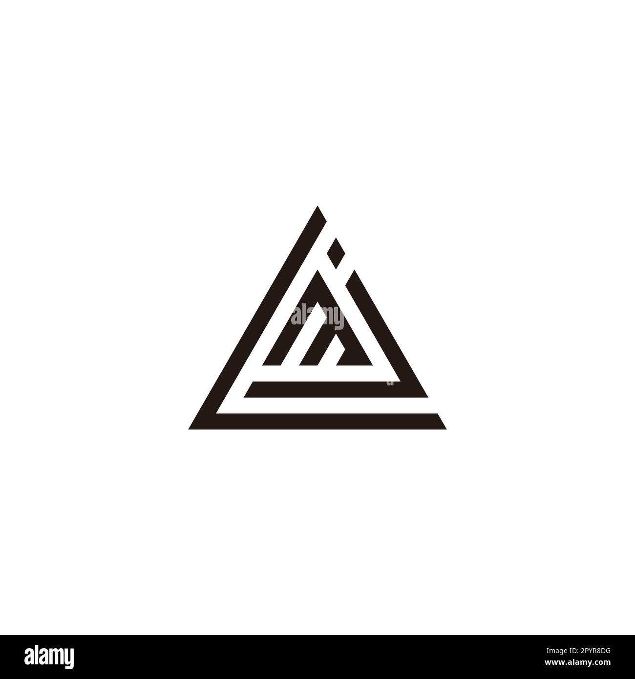 Letter L, j and m triangle geometric symbol simple logo vector Stock Vector
