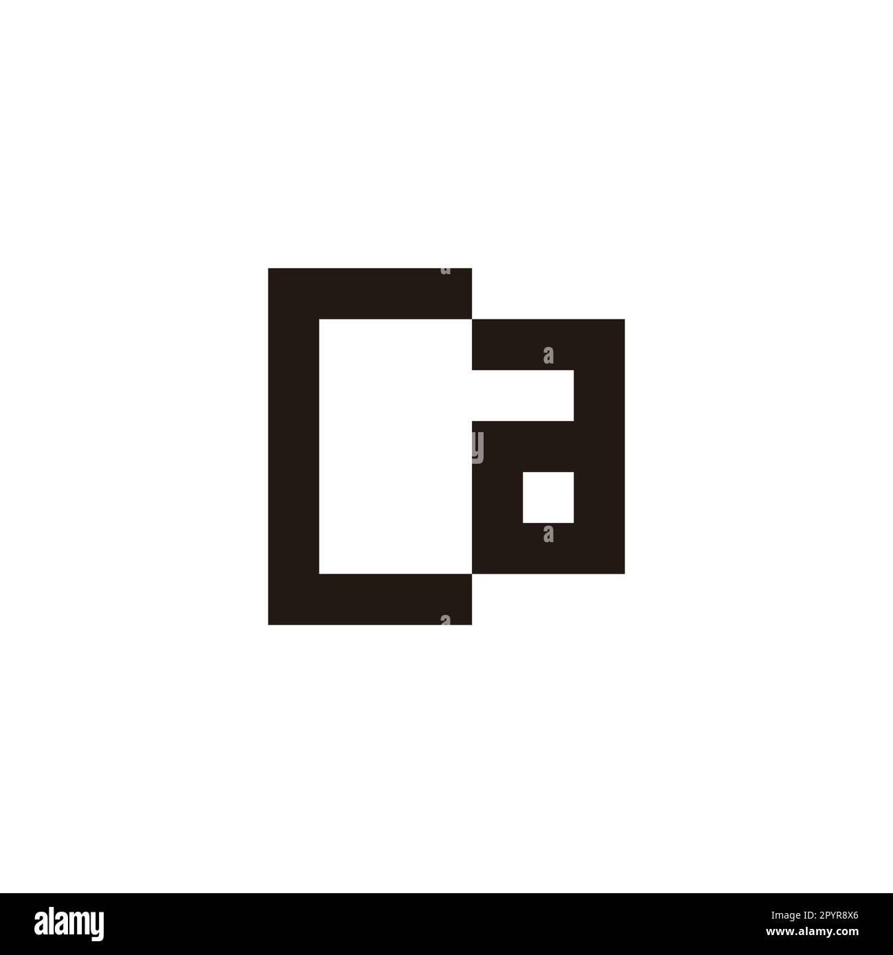 Letter C and a square geometric symbol simple logo vector Stock Vector ...