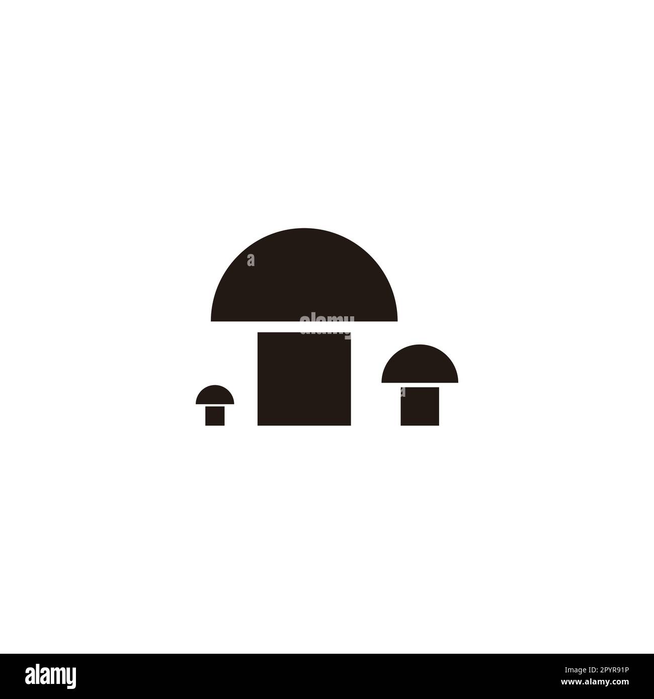 Mushroom, geometric symbol simple logo vector Stock Vector