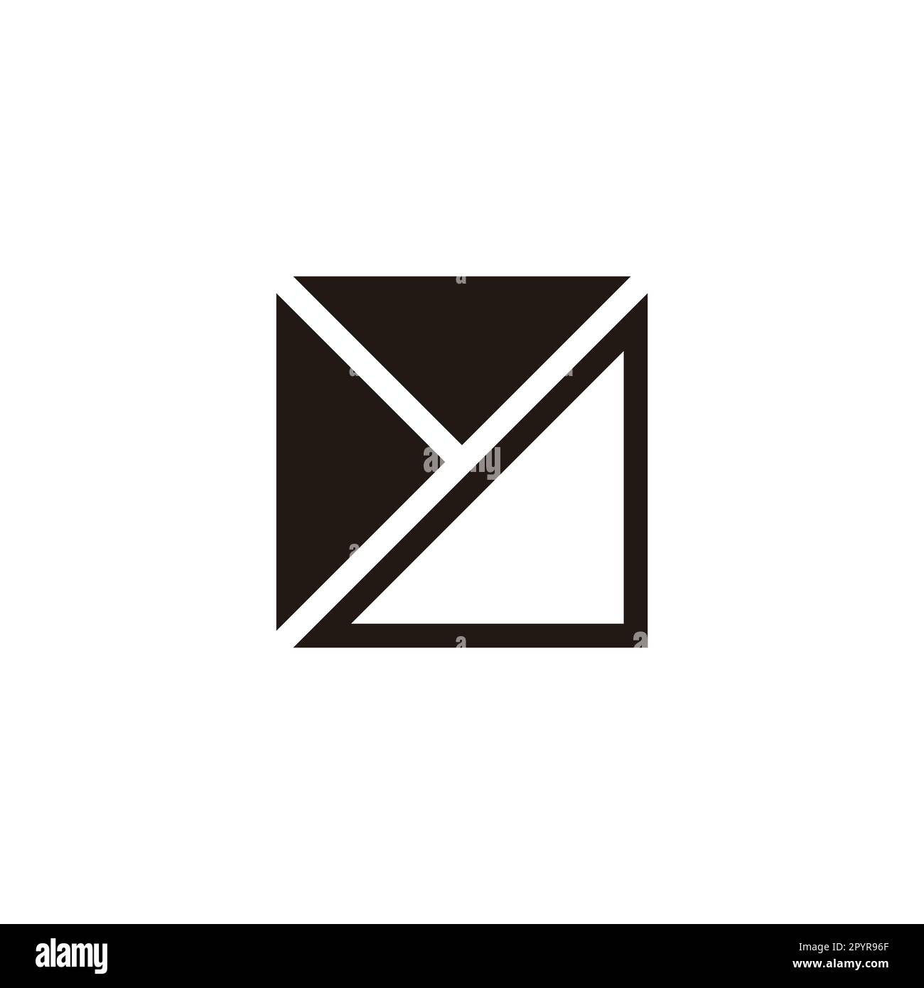 Letter y and D triangles geometric symbol simple logo vector Stock Vector
