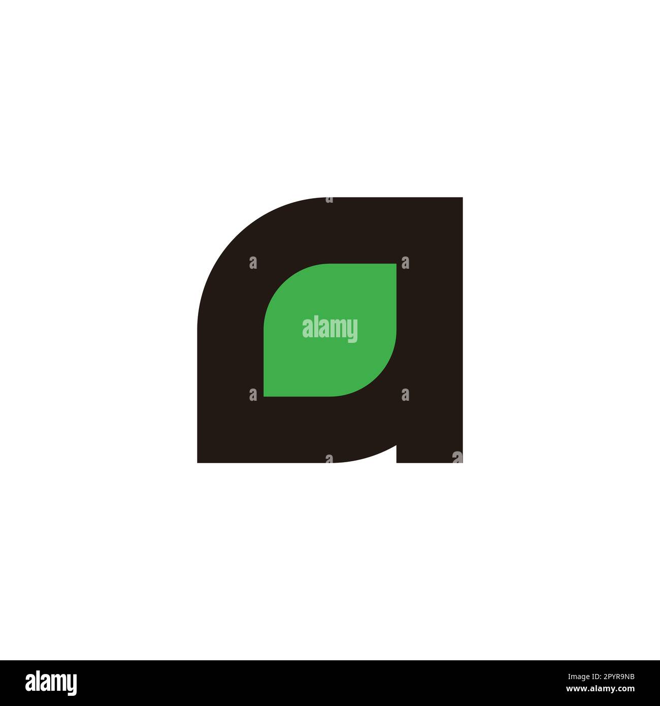 Letter a leaf, outline geometric symbol simple logo vector Stock Vector ...