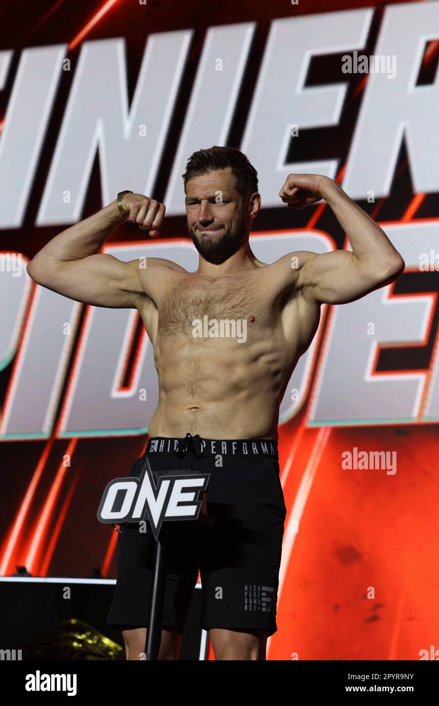 DENVER, COLORADO - MAY 4: Reinier de Ridder weighs in at the ONE ...