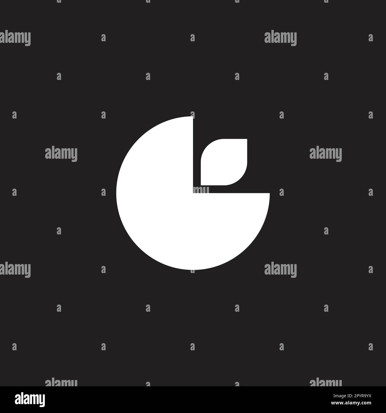 Letter G leaf simple, geometric symbol simple logo vector Stock Vector