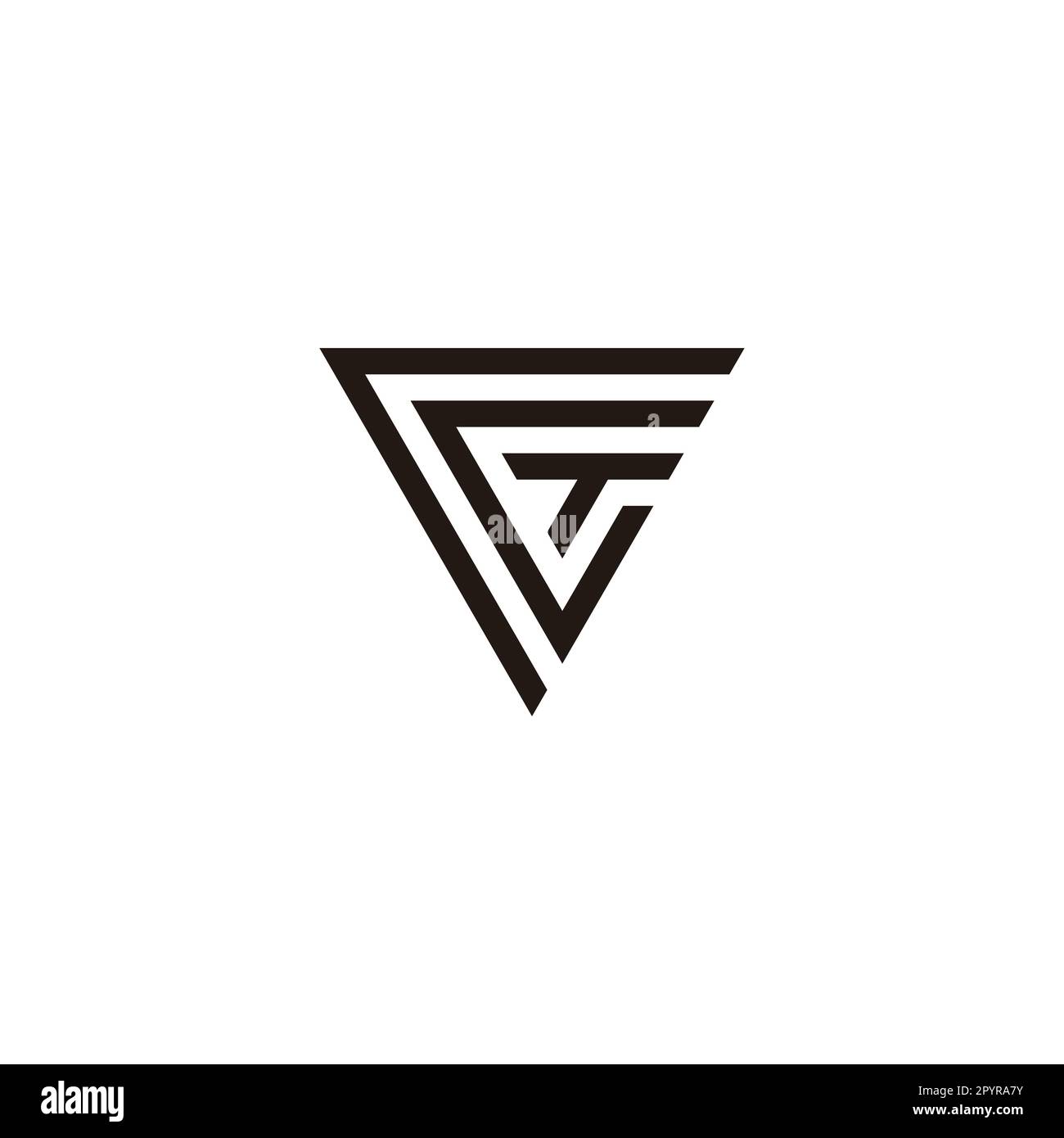 Letter r, G and T triangle geometric symbol simple logo vector Stock