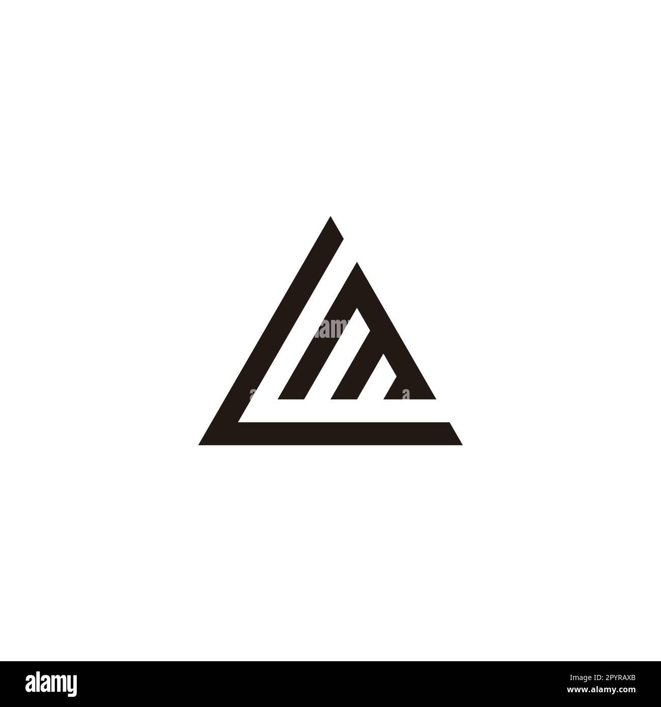 Letter L and m triangle geometric symbol simple logo vector Stock ...