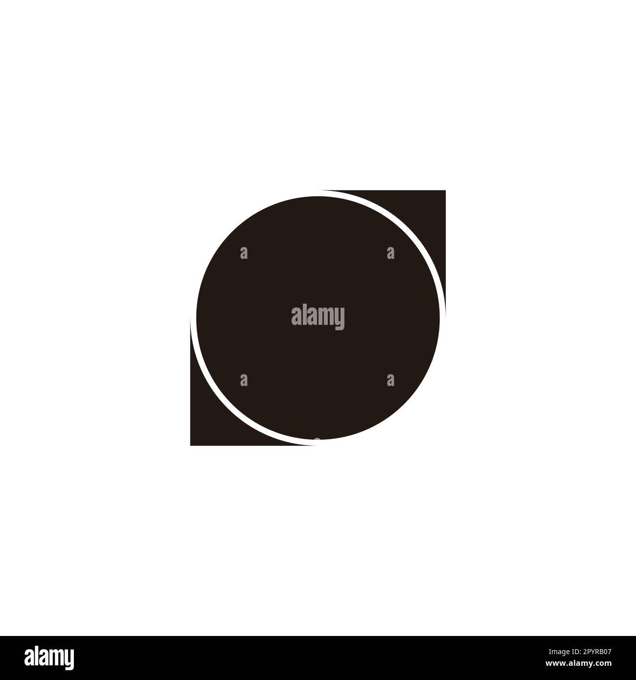 Leaf, circle geometric symbol simple logo vector Stock Vector