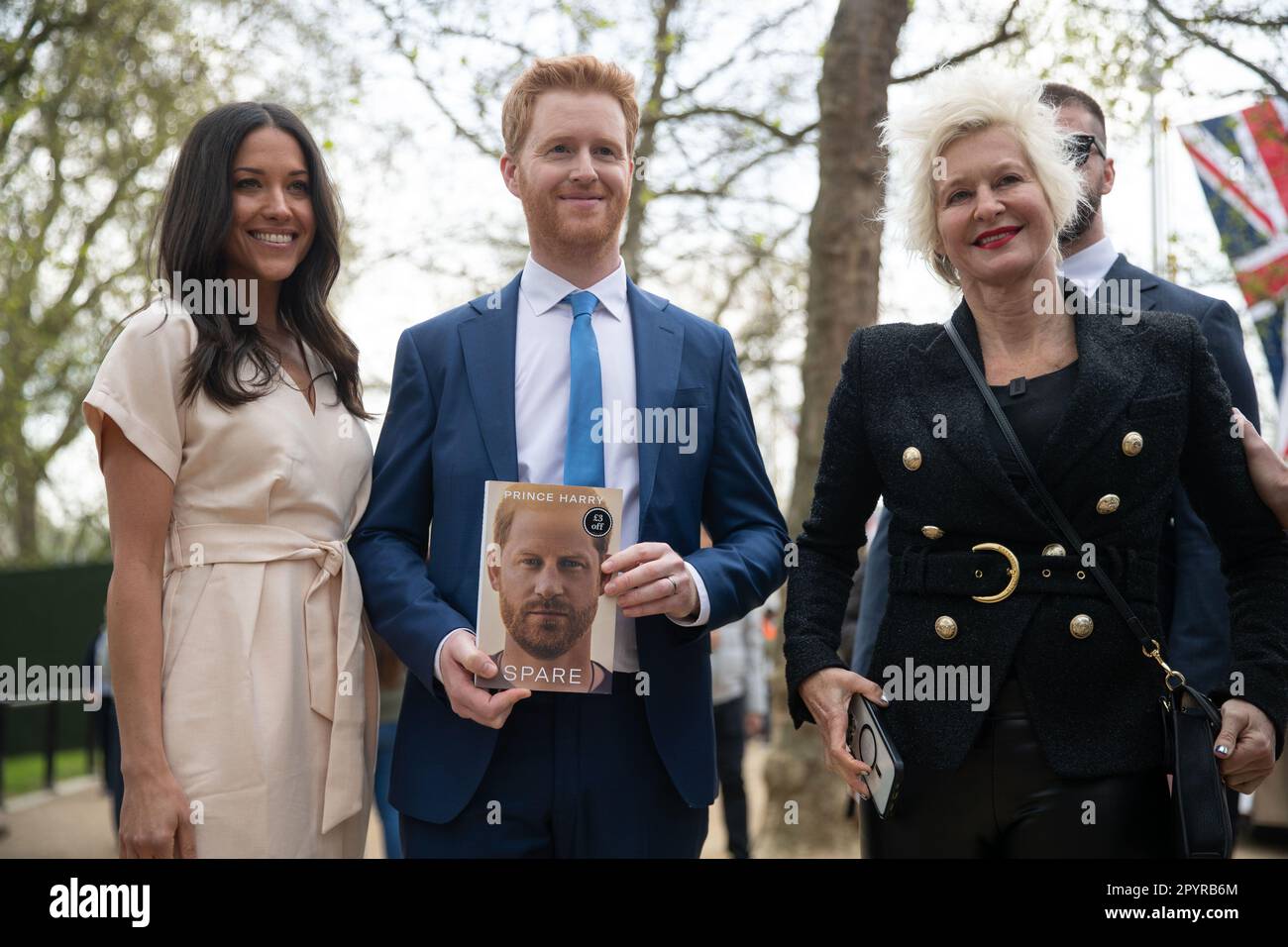 London, UK. 4th May, 2023. UK, Artist Alison Jackson brings Harry and Meghan lookalikes to The Mall, London ahead of King Charles III Coronation on the 6th May 2023. Credit: Lucy North/Alamy Live News Stock Photo