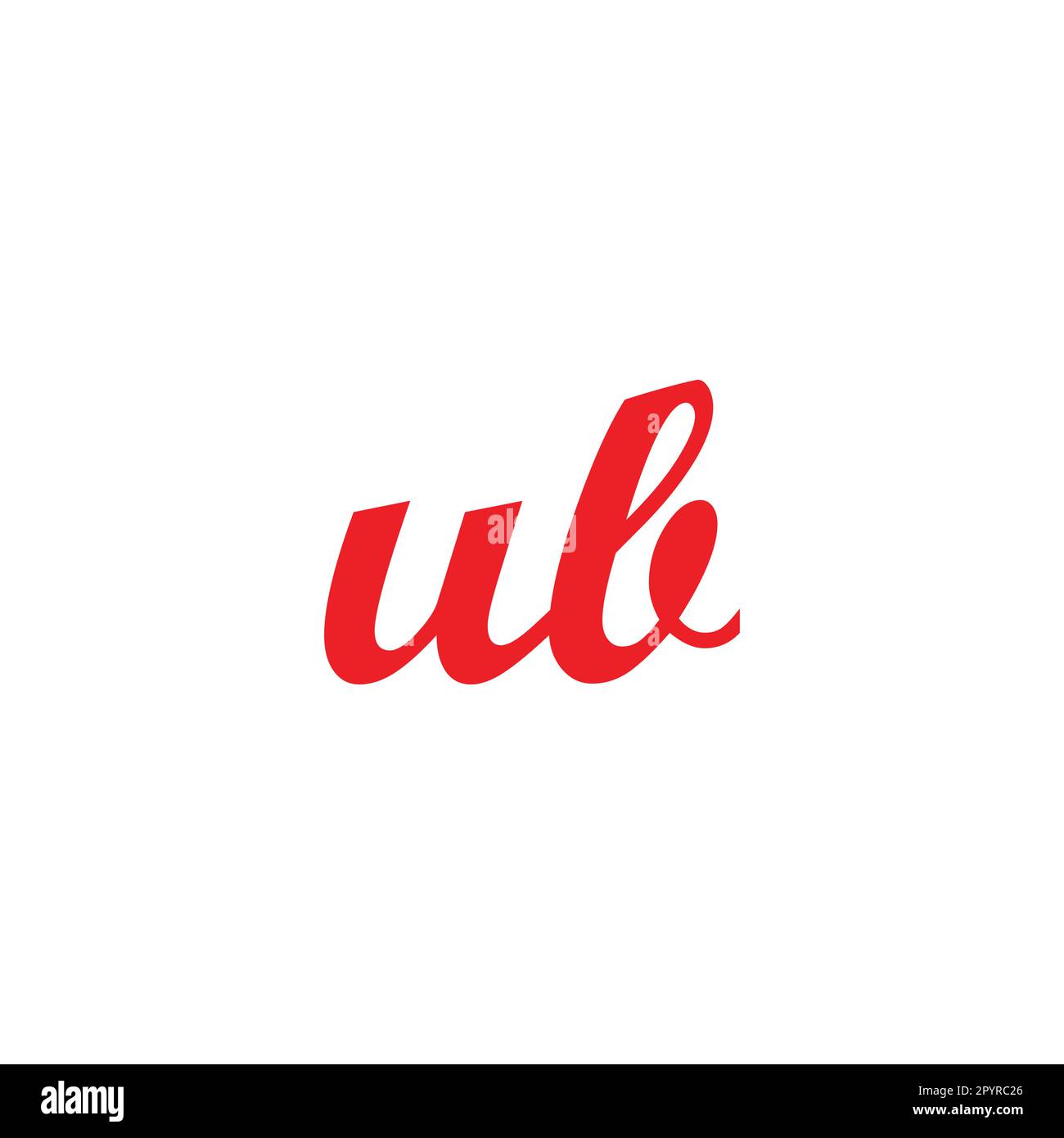 Letter ub connect geometric symbol simple logo vector Stock Vector