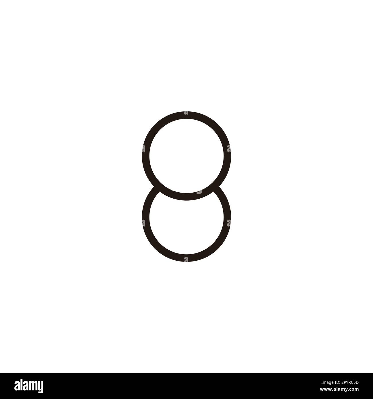 Number 8, balls geometric symbol simple logo vector Stock Vector