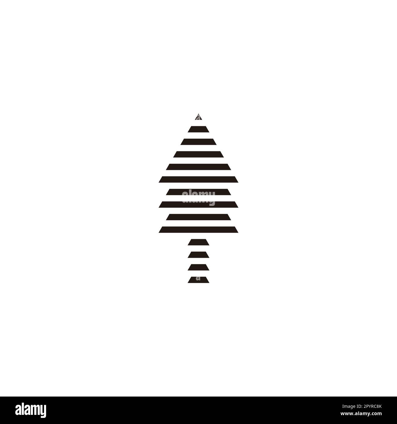 Tree, pines lines geometric symbol simple logo vector Stock Vector