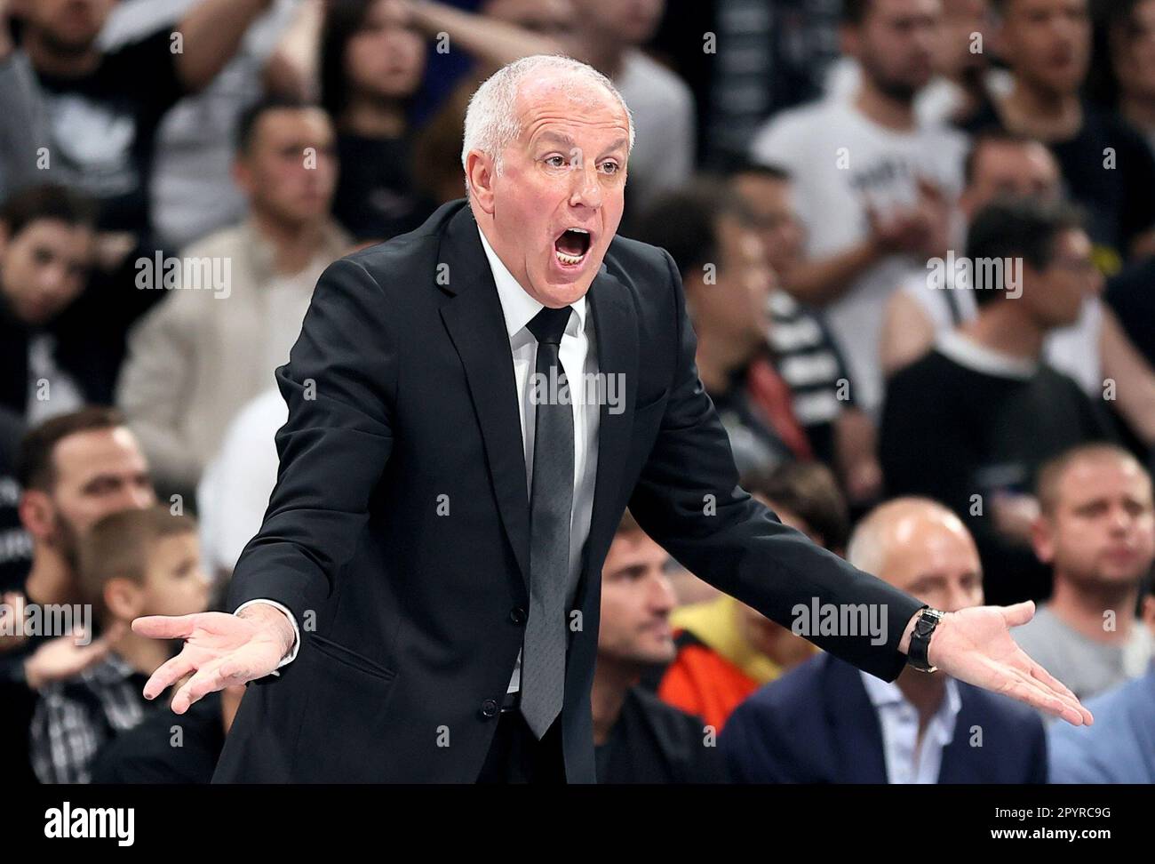 Euroleague basketball match: Partizan vs. Olympiacos-Xinhua