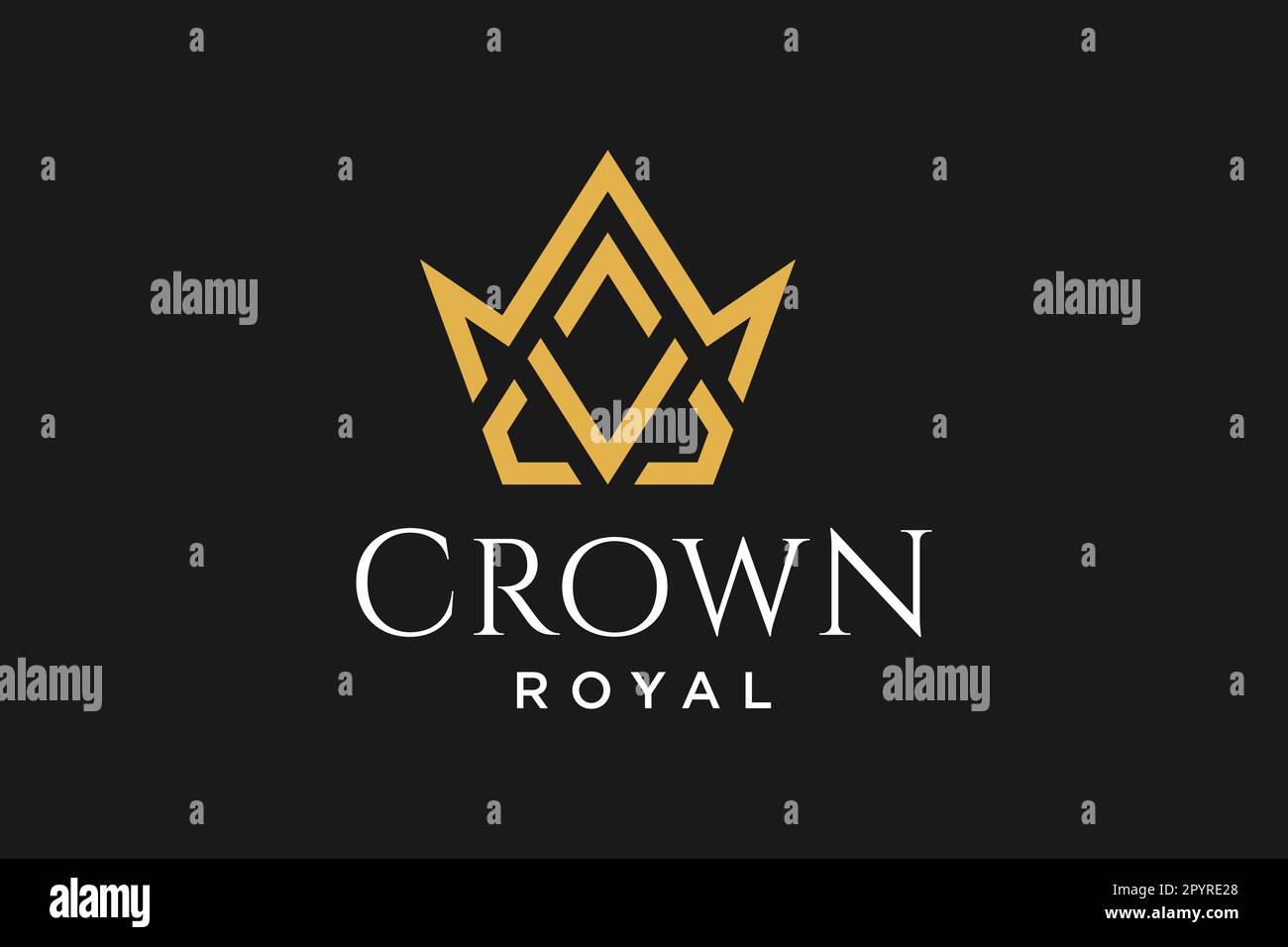 initial logo letter V with crown vector symbol illustration Stock ...
