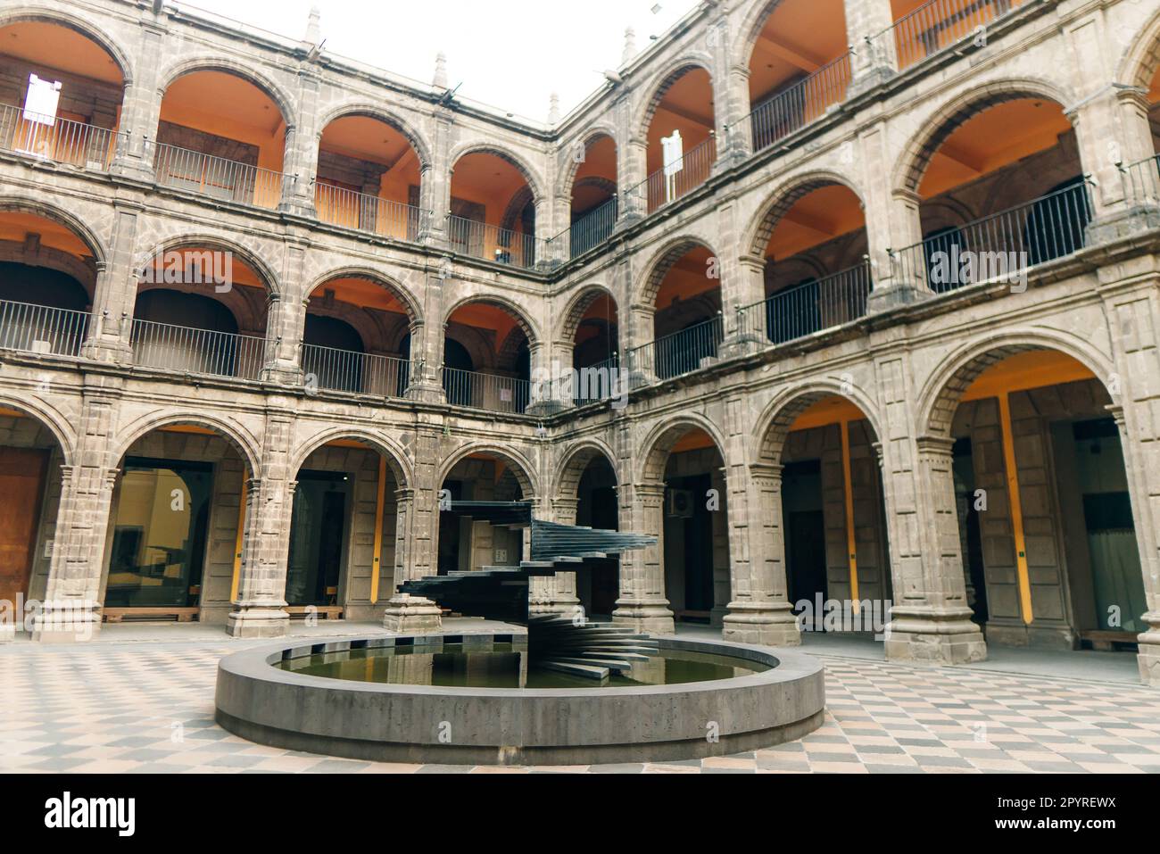 CDMX Mexico City 2023 MAY. Old Custom Ex Antigua Aduana, Antiguo colegio de San Ildefonso. High quality photo Stock Photo