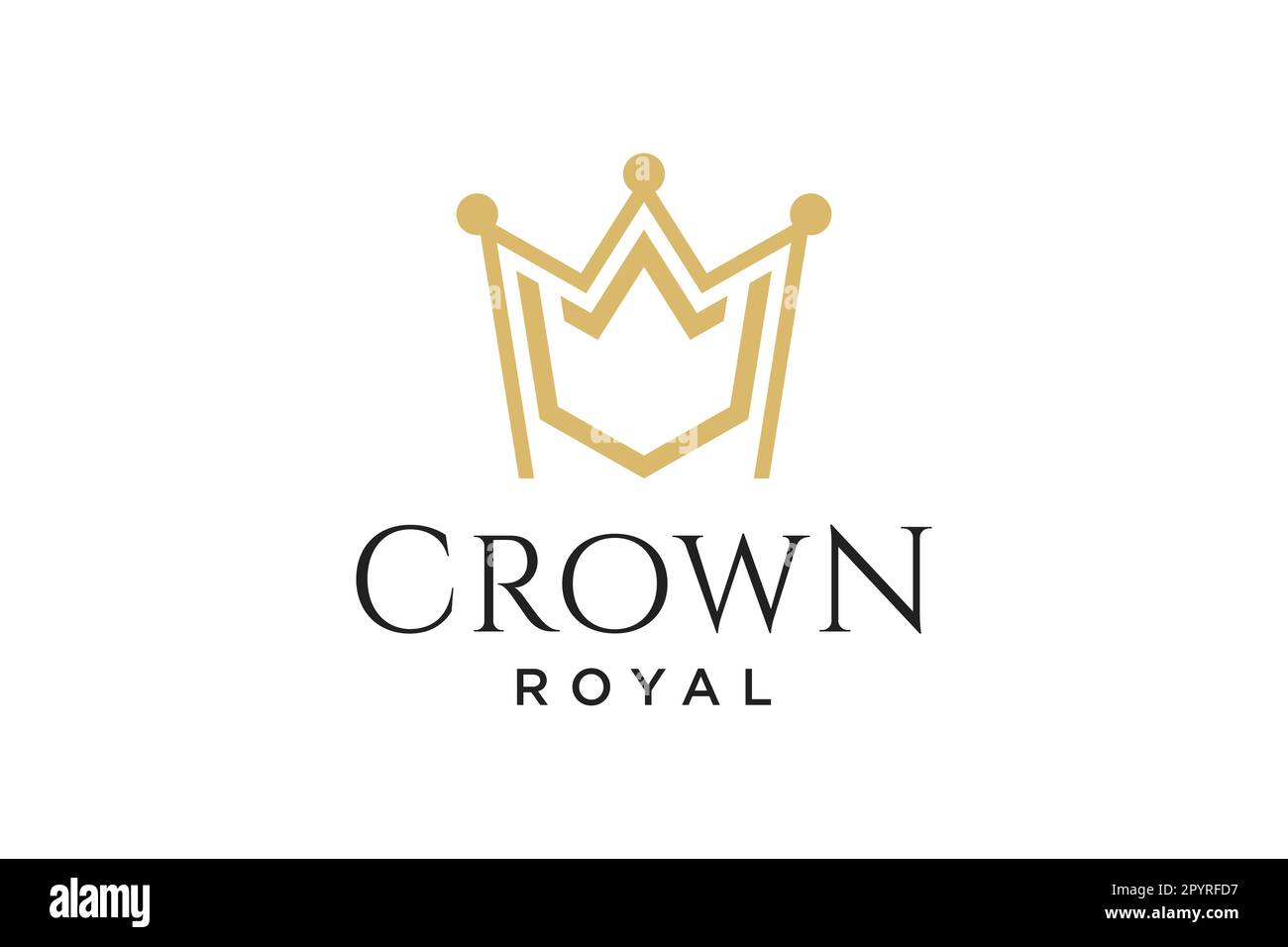 initial logo letter V with crown vector symbol illustration Stock Vector