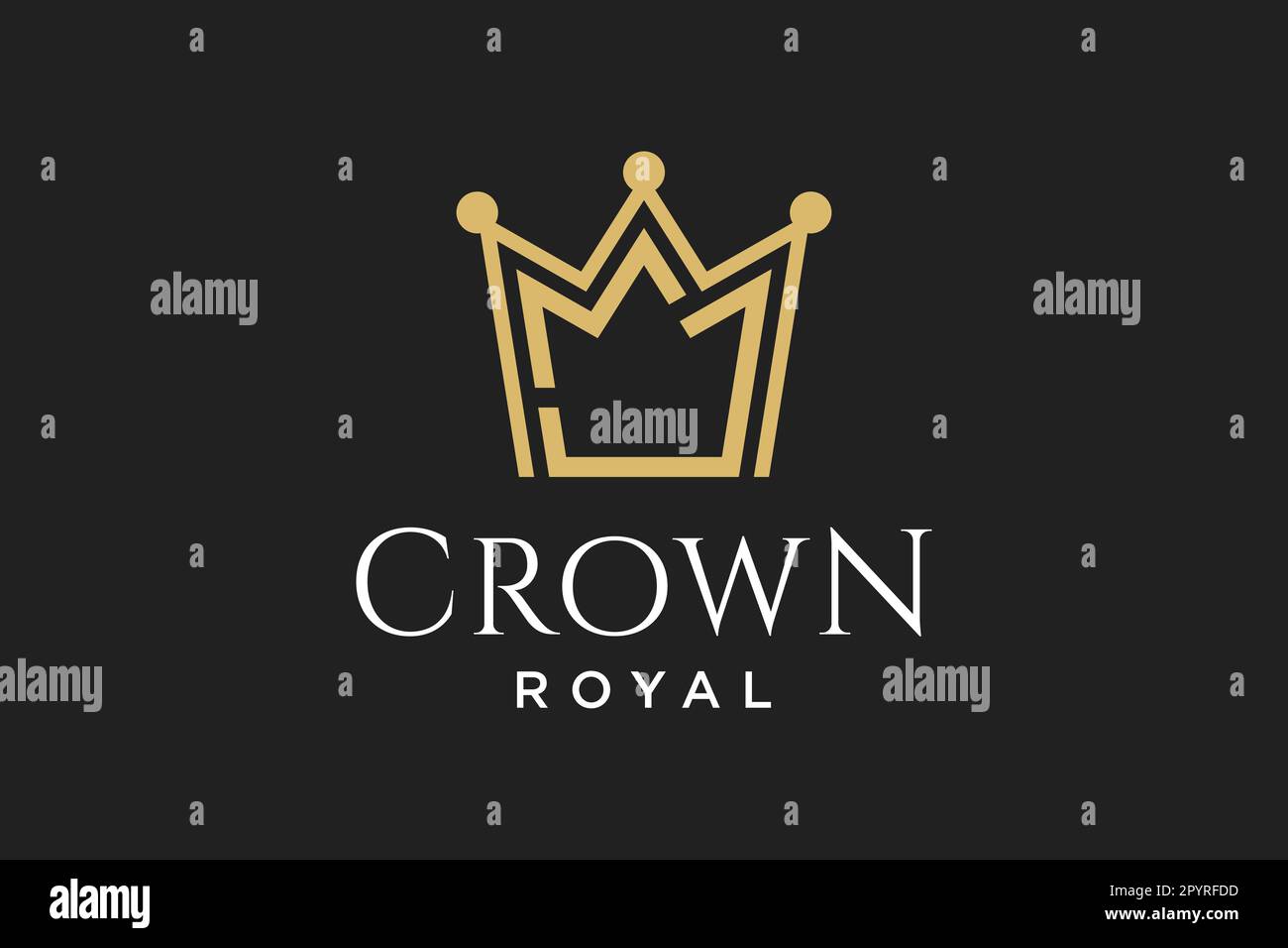 initial logo letter J with crown vector symbol illustration Stock Vector