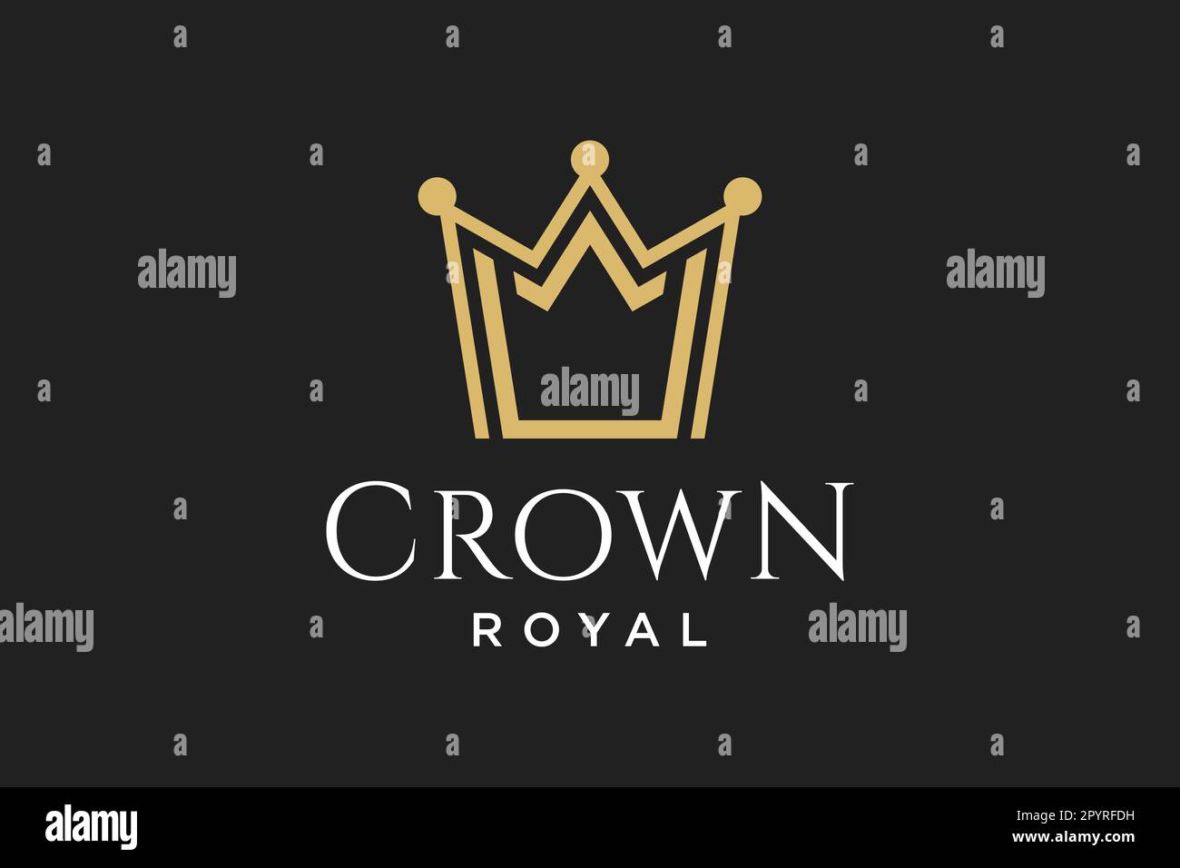initial logo letter U with crown vector symbol illustration Stock Vector