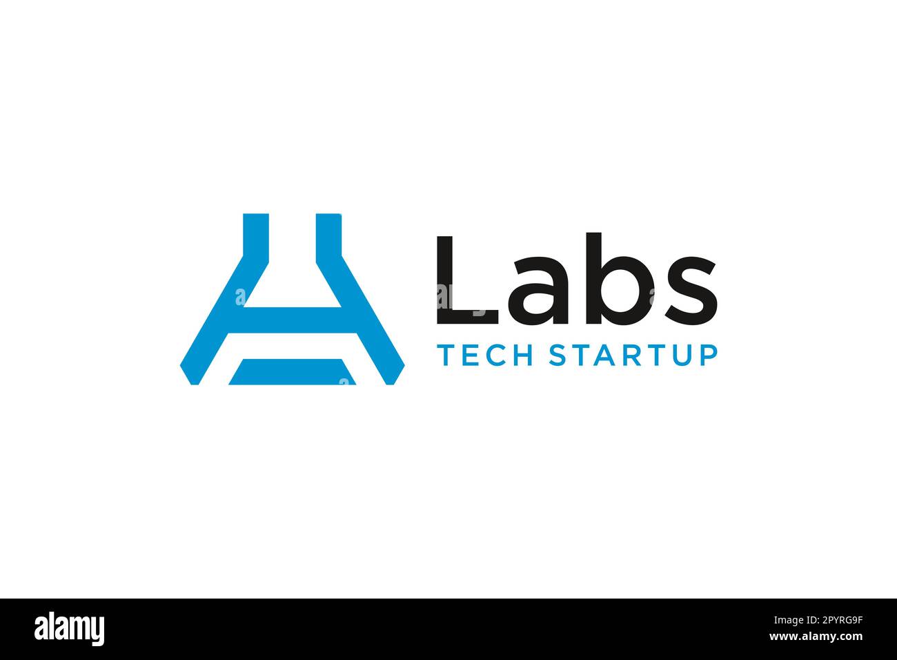 Letter H monogram logo design. for lab science technology Stock Vector